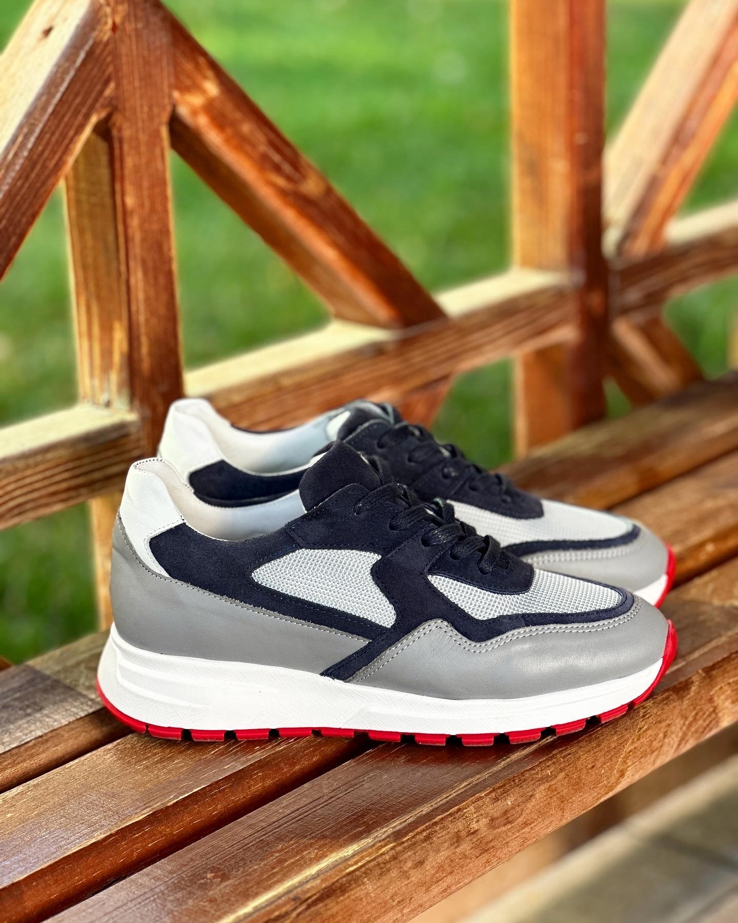 PİSSARO HAKİKİ DERİ EVA TABAN GÜNLÜK ERKEK SNEAKER AYAKKABI - Gri