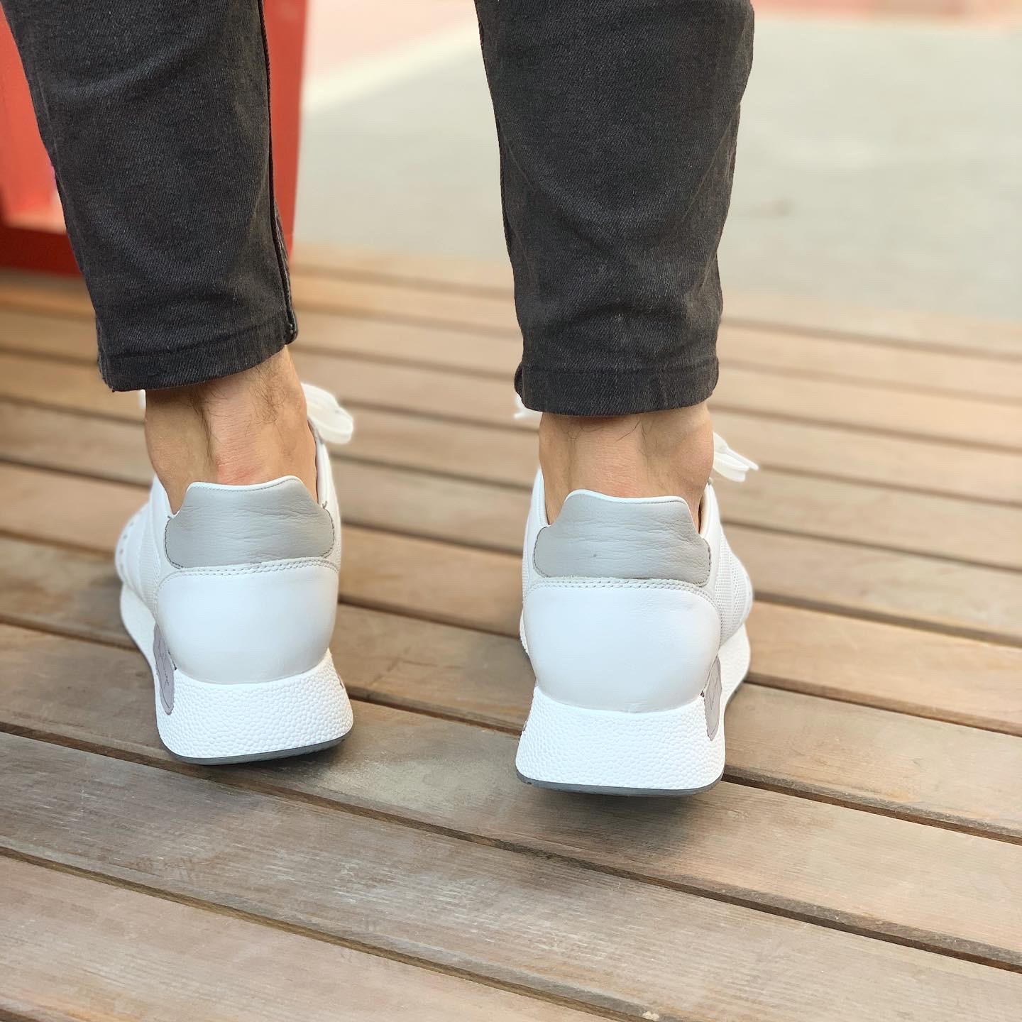 BESA HAKİKİ DERİ EVA TABAN GÜNLÜK ERKEK SNEAKER AYAKKABI - Beyaz
