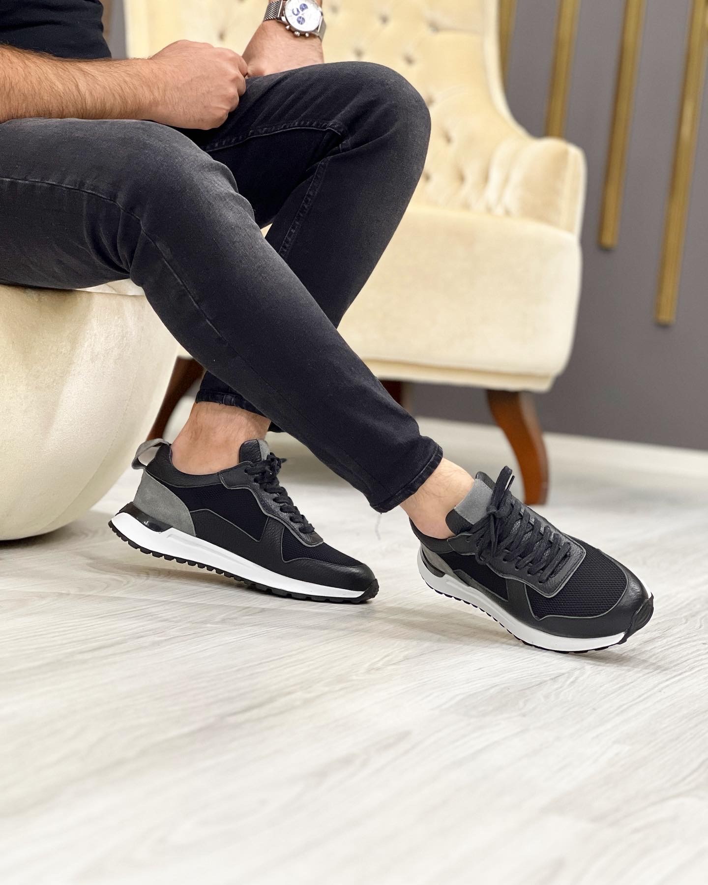 PATCH HAKİKİ DERİ EVA TABAN GÜNLÜK ERKEK SNEAKER AYAKKABI