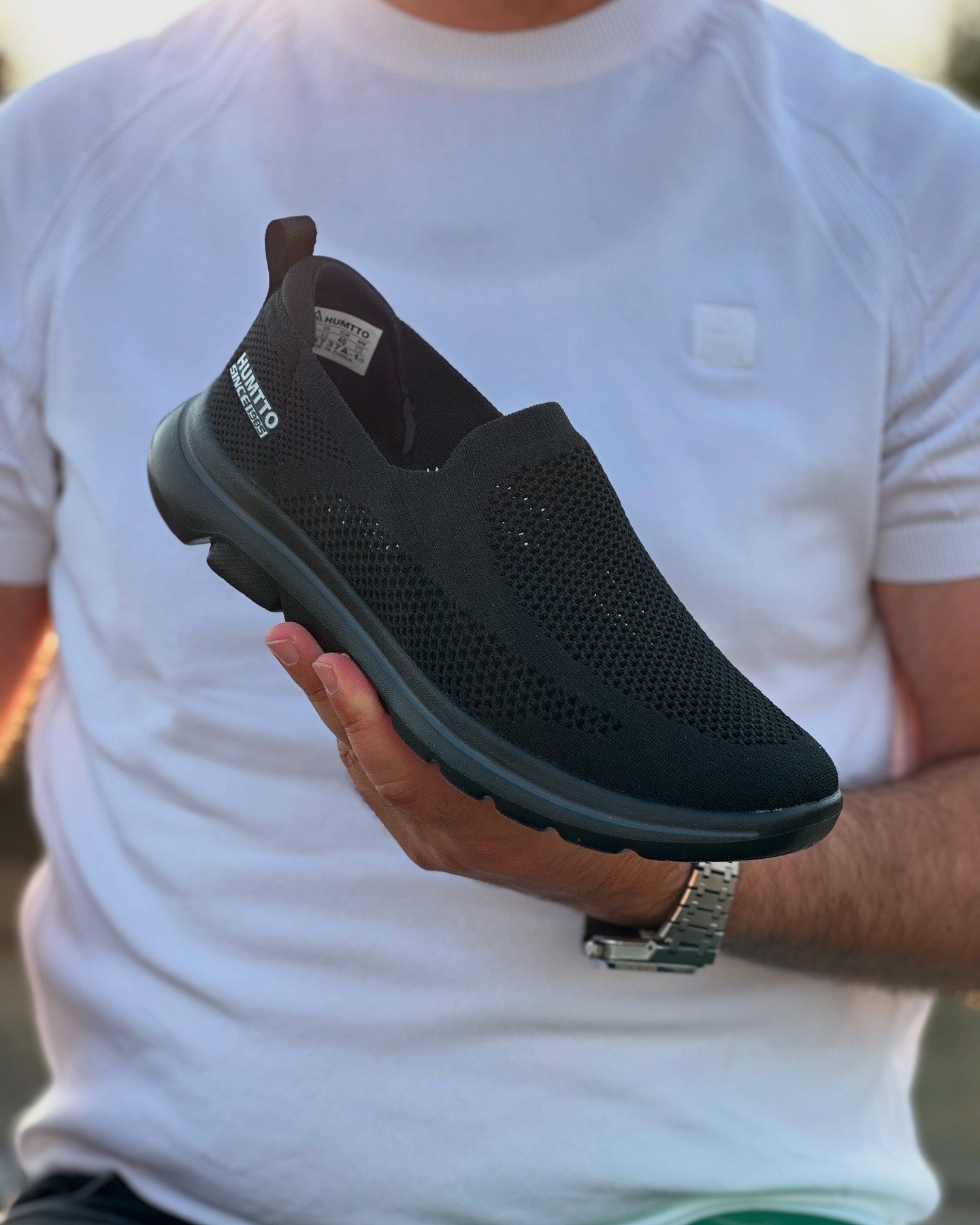 KETEN EVA TABAN GÜNLÜK ERKEK SNEAKER AYAKKABI - Siyah