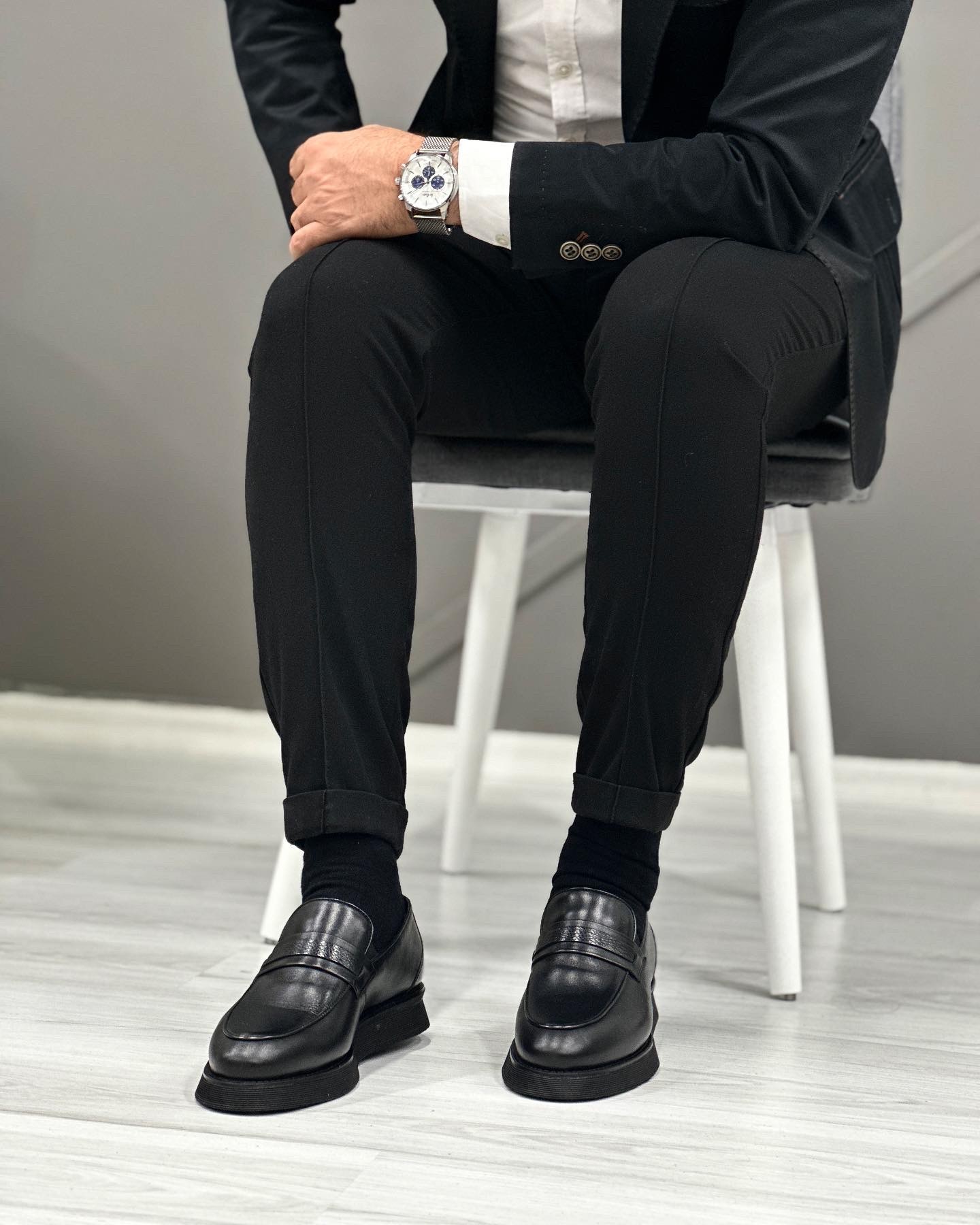 LACK HAKİKİ DERİ EVA TABAN GÜNLÜK ERKEK KLASİK AYAKKABI - Siyah