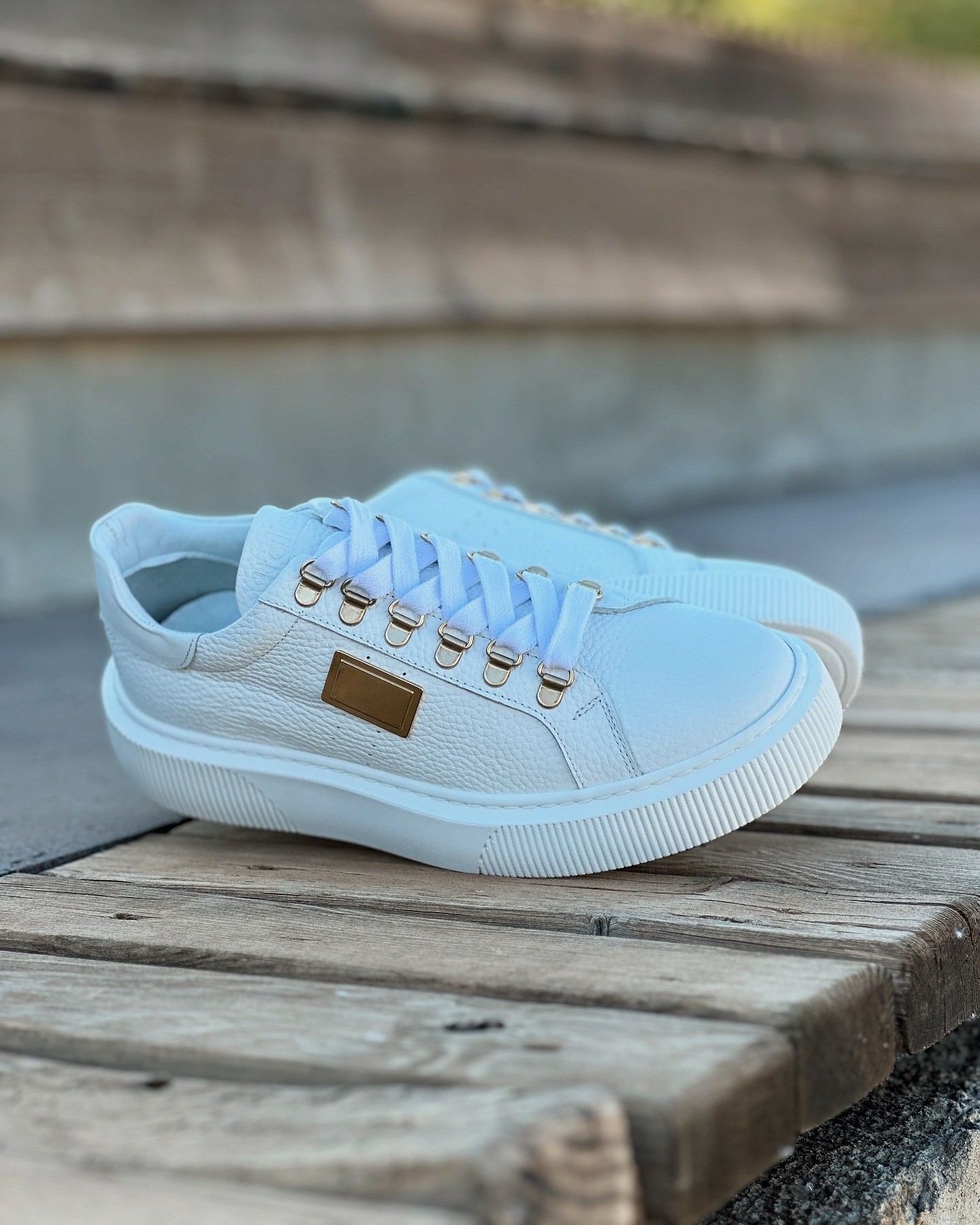 HAKİKİ DERİ EVA TABAN GÜNLÜK ERKEK SNEAKER AYAKKABI - Beyaz