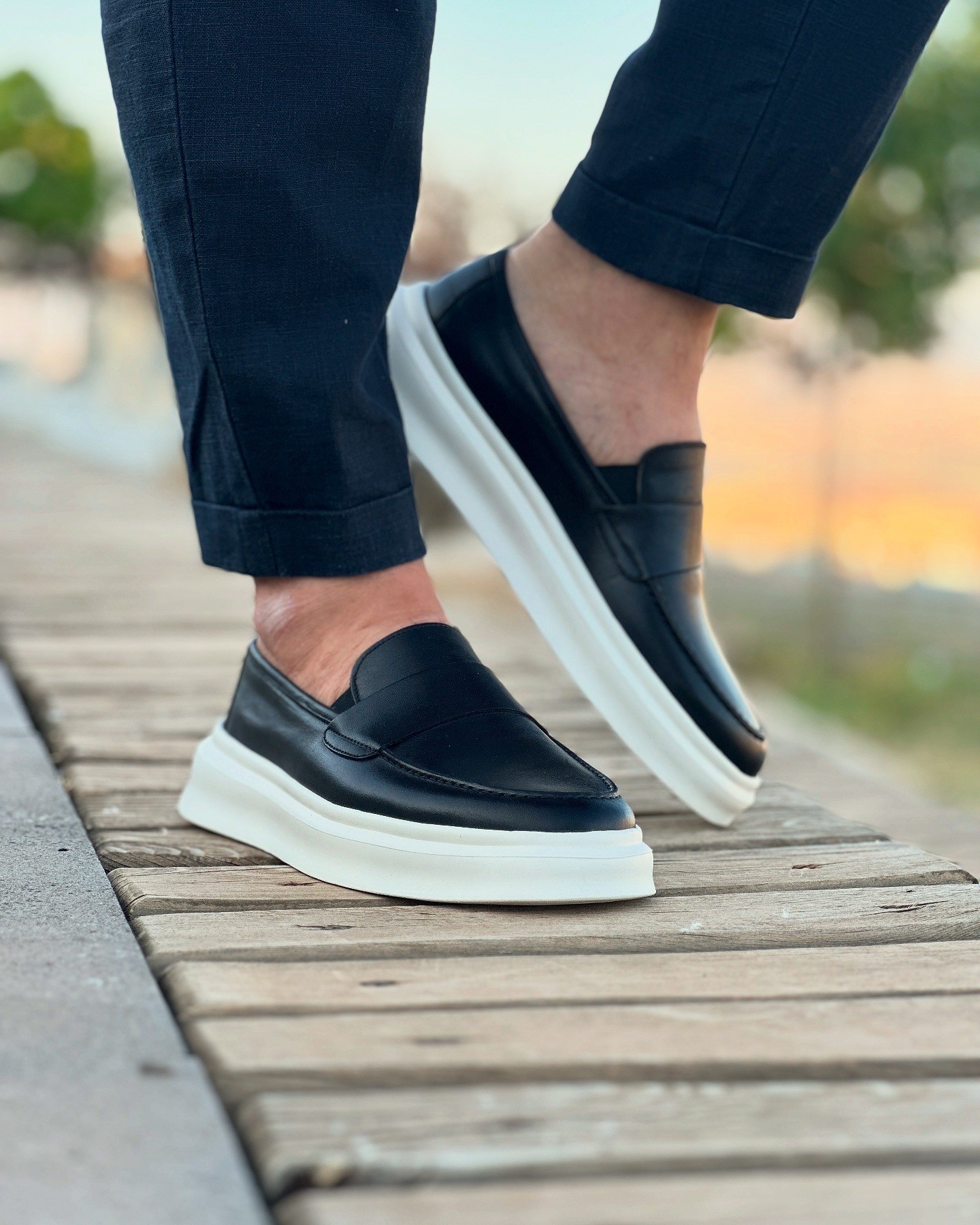 ADOK MODEL HAKİKİ DERİ AİR TABAN GÜNLÜK ERKEK CASUAL AYAKABI - Siyah