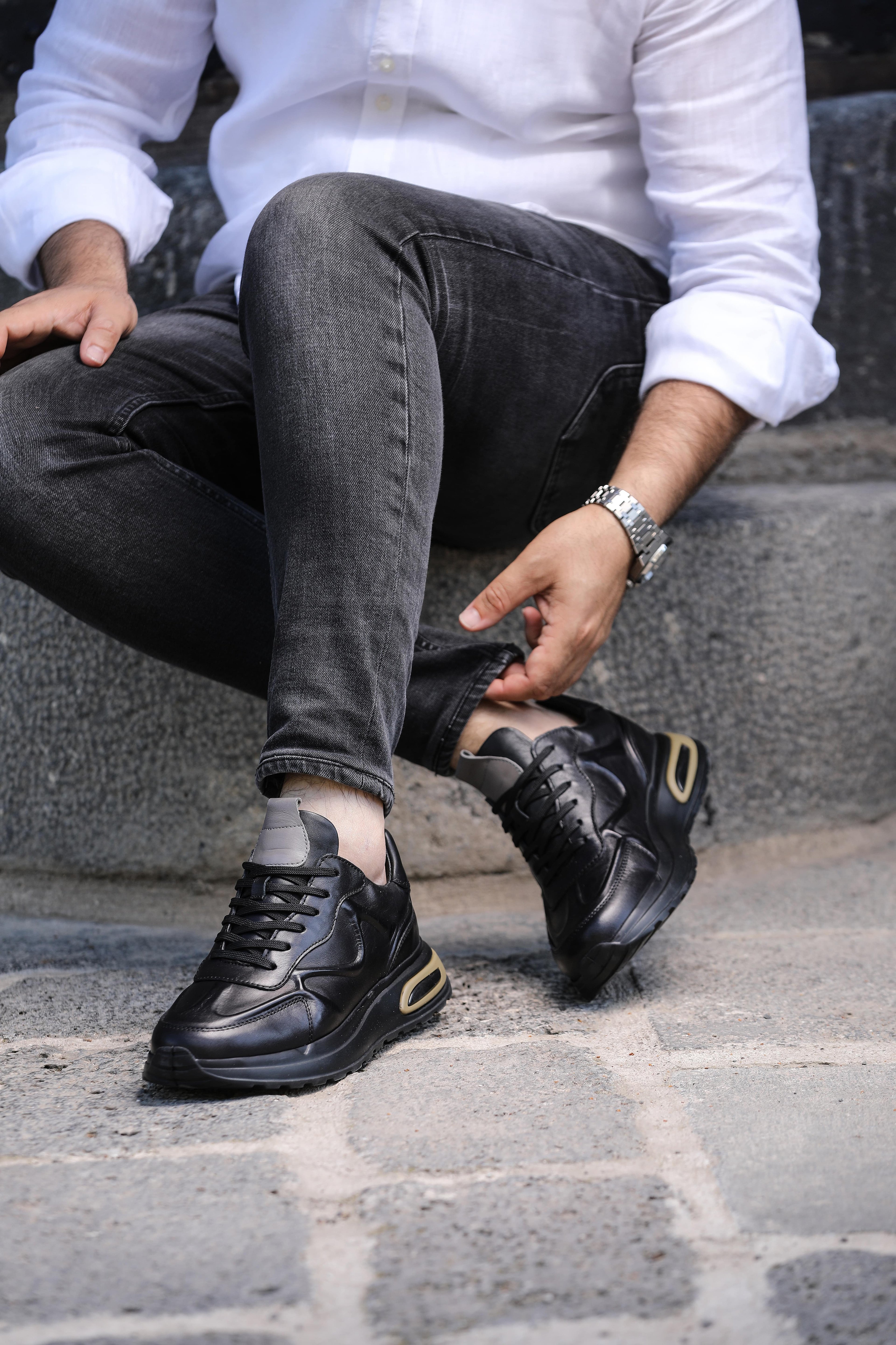 MANİLA HAKİKİ DERİ AİR TABAN GÜNLÜK ERKEK SNEAKER AYAKKABI