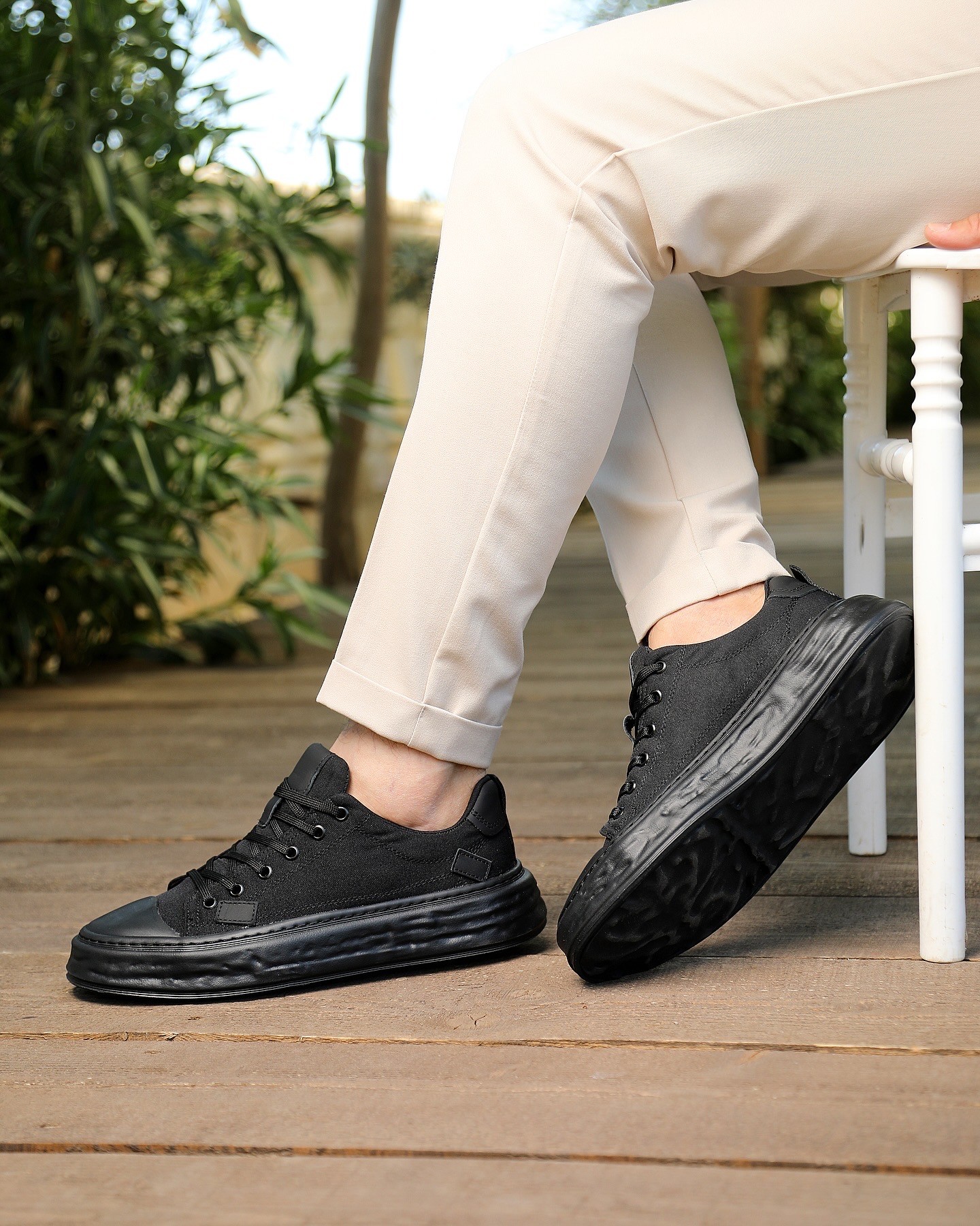 KETEN AİR TABAN GÜNLÜK ERKEK SNEAKER AYAKKABI - Siyah