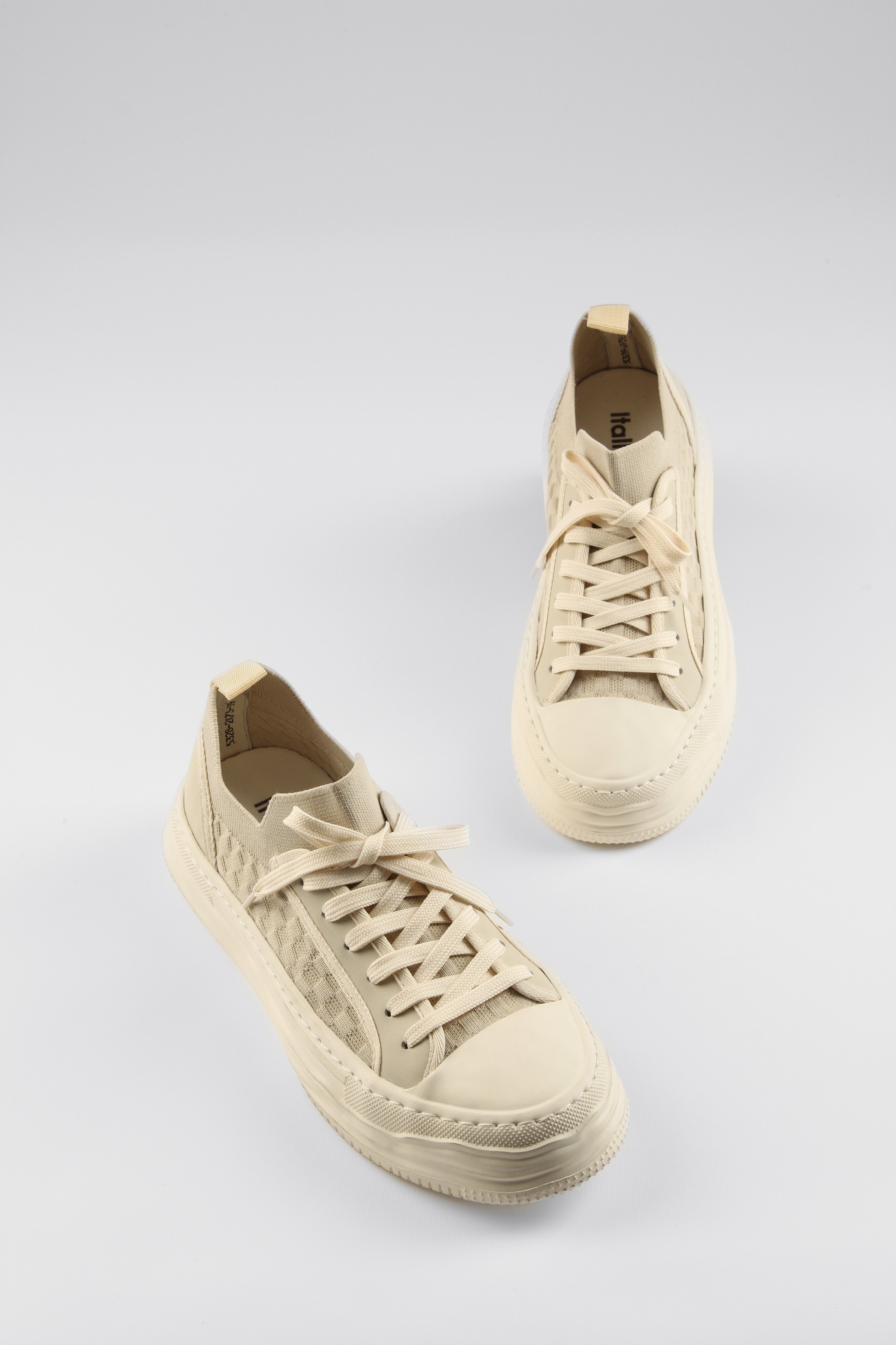 DERİK HASIR KETEN AİR TABAN GÜNLÜK ERKEK SNEAKER AYAKKABI - Bej