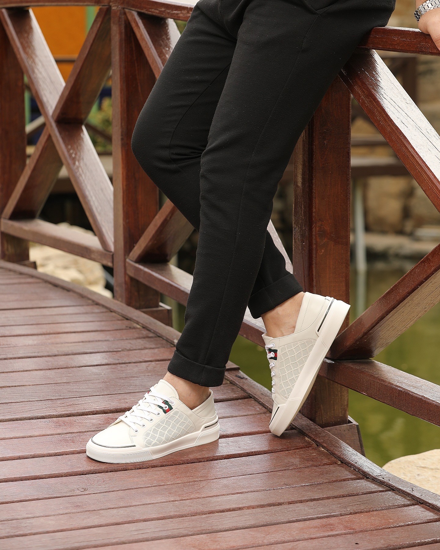 HAKİKİ DERİ GÜNLÜK ERKEK SNEAKER AYAKKABI - Beyaz