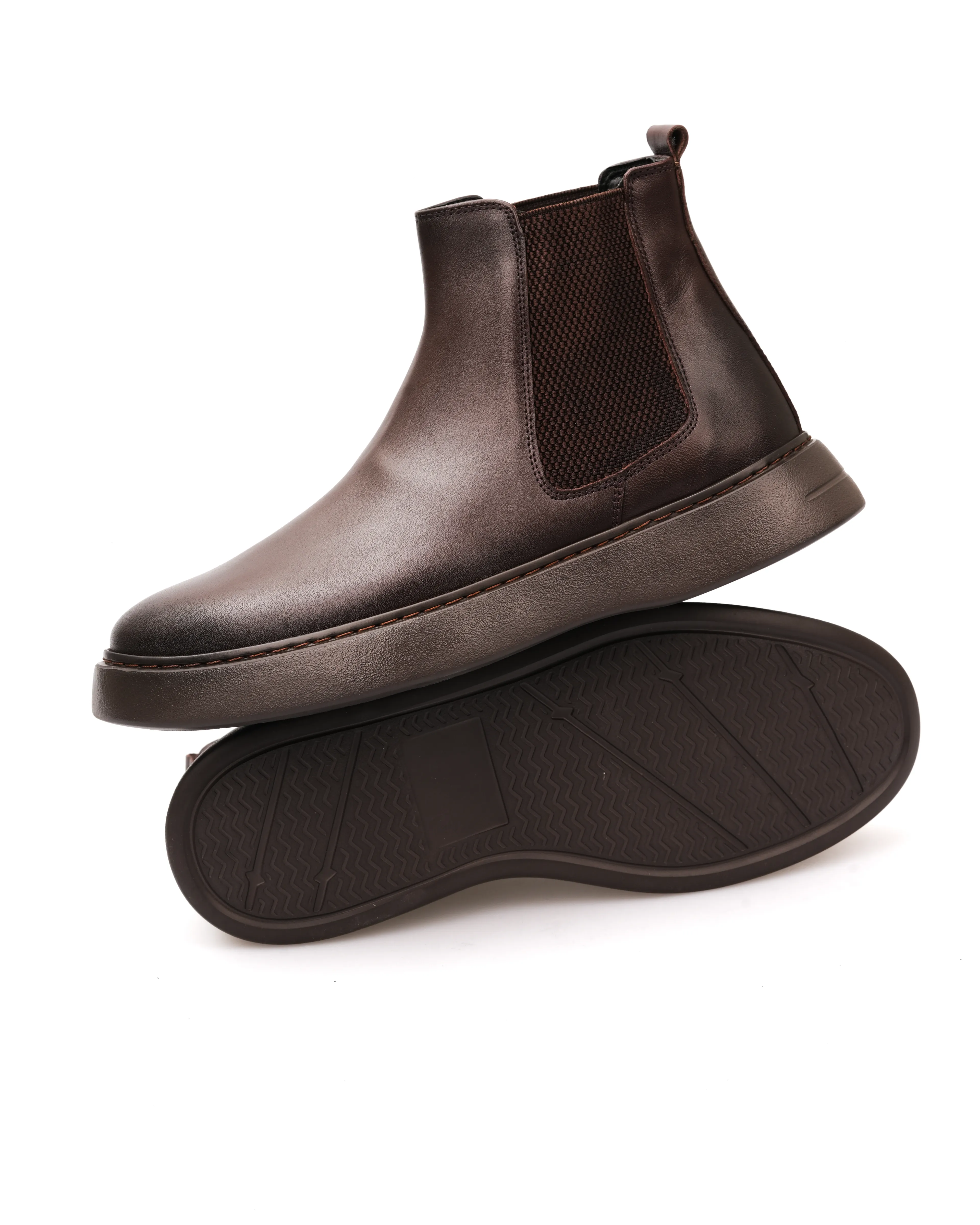 ELEK HAKİKİ DERİ GÜNLÜK ERKEK BOT - Kahverengi