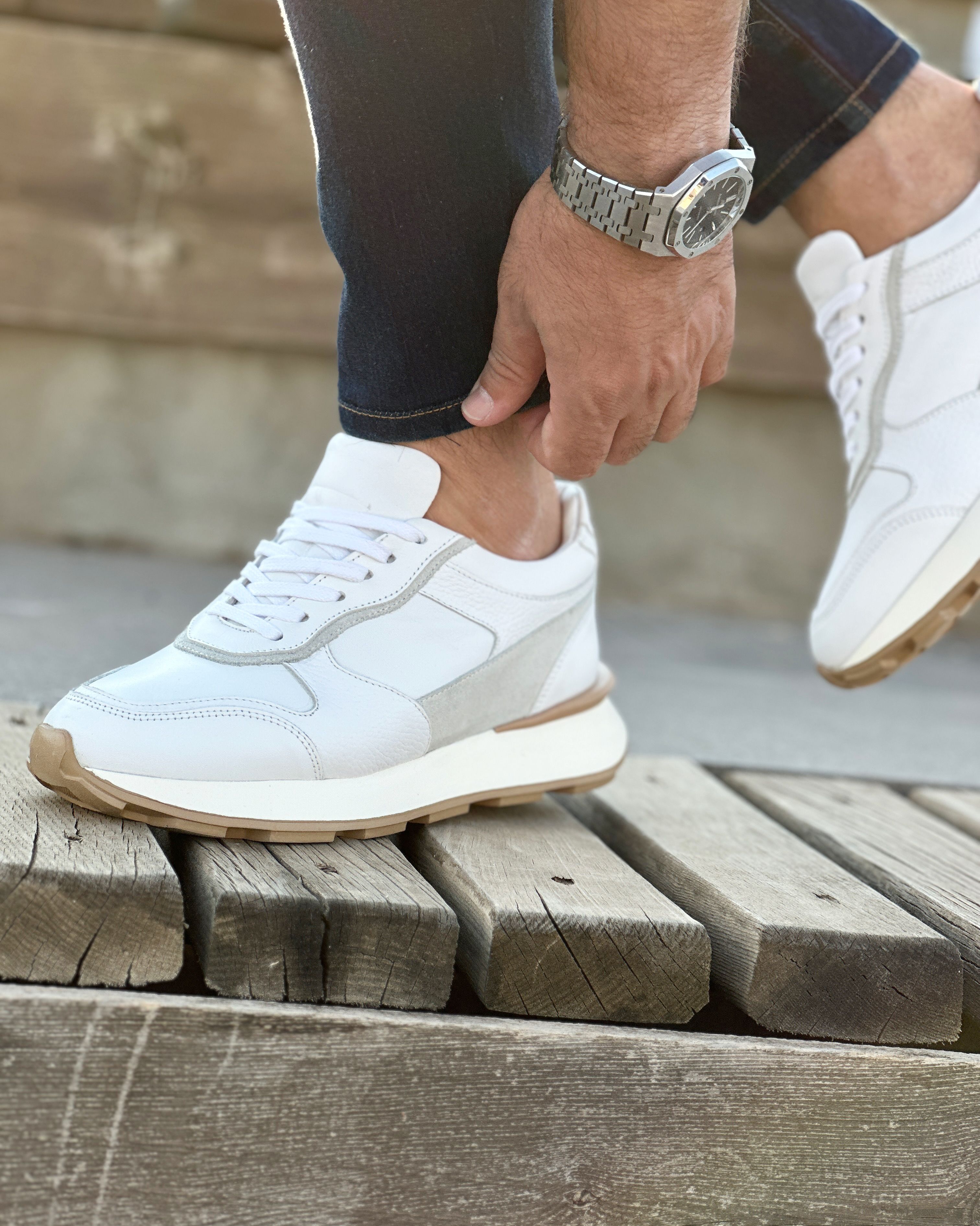 DİRA HAKİKİ DERİ EVA TABAN GÜNLÜK ERKEK SNEAKER AYAKKABI