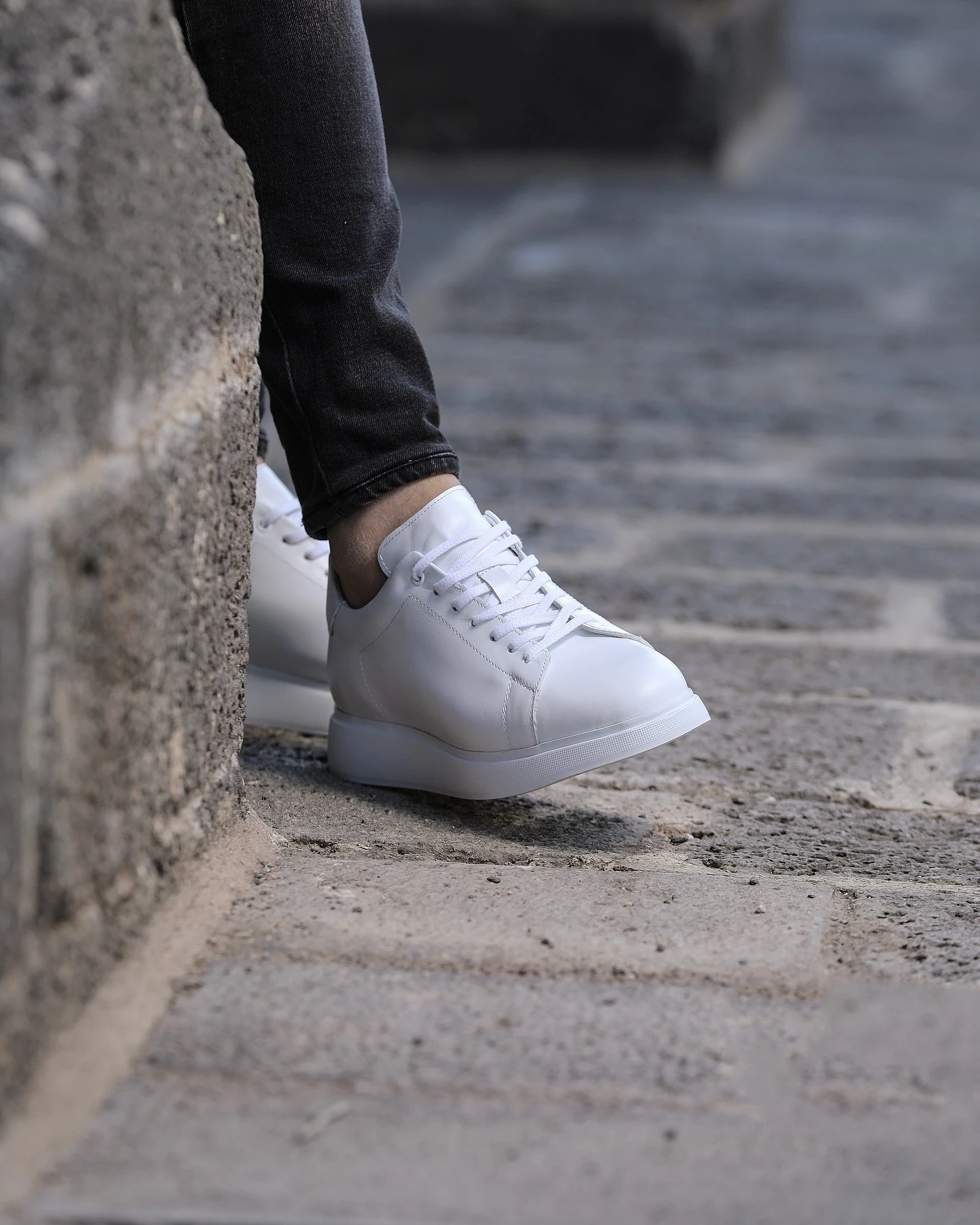 PEİGA HAKİKİ DERİ EVA TABAN GÜNLÜK ERKEK AYAKKABI - Beyaz