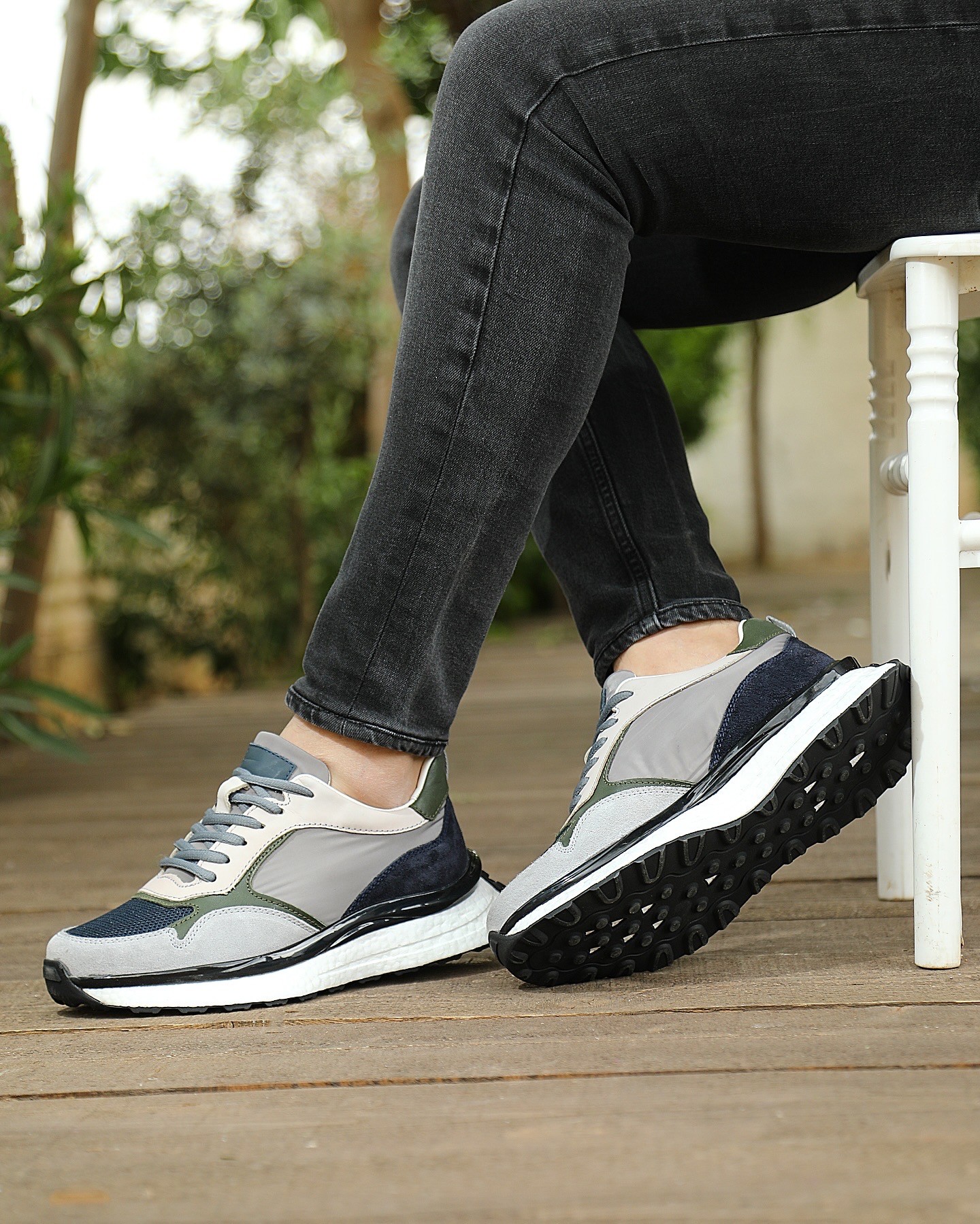 NEON HAKİKİ DERİ AİR TABAN GÜNLÜK ERKEK SNEAKER AYAKKABI