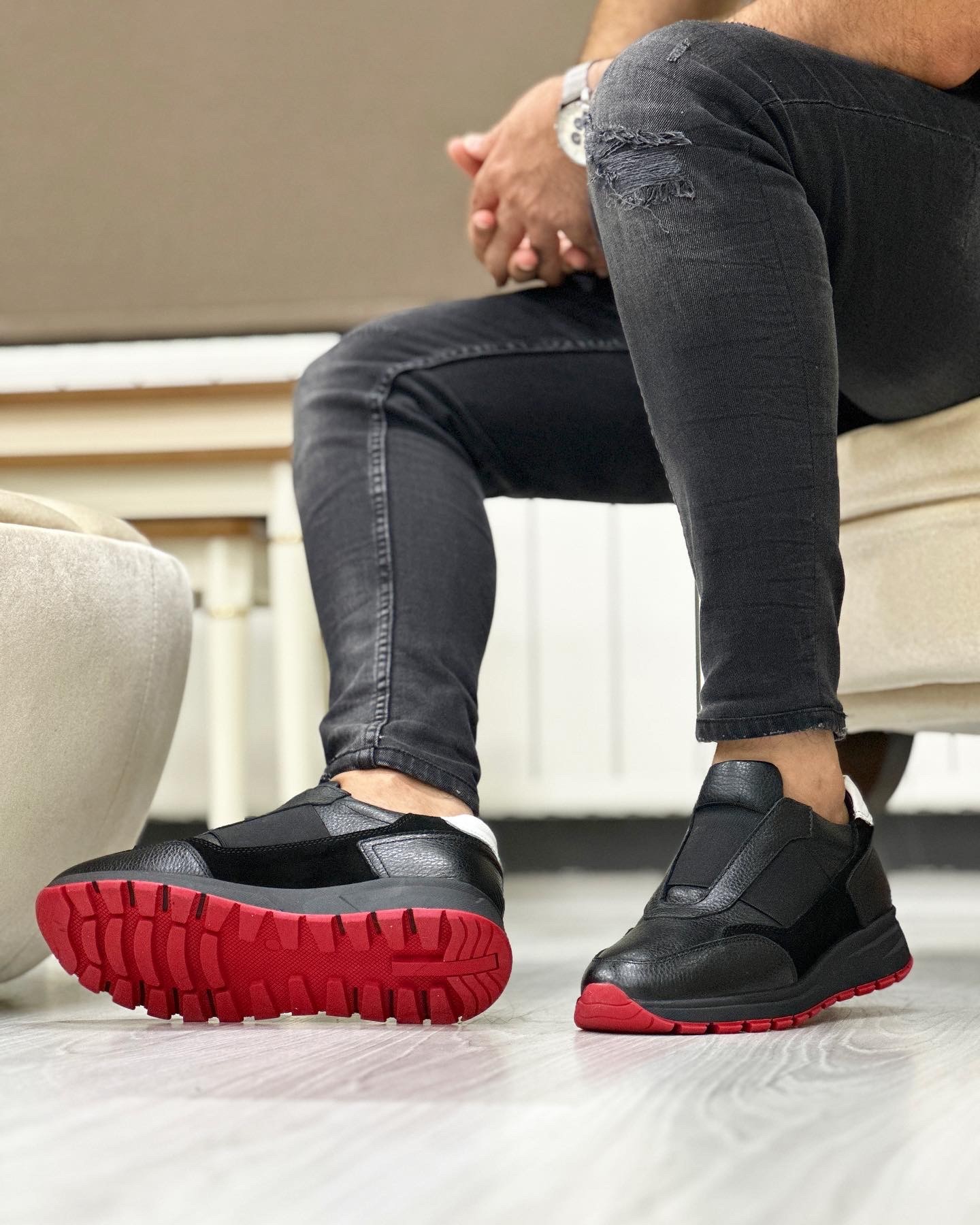 HAKİKİ DERİ EVA TABAN GÜNLÜK ERKEK SNEAKER AYAKKABI