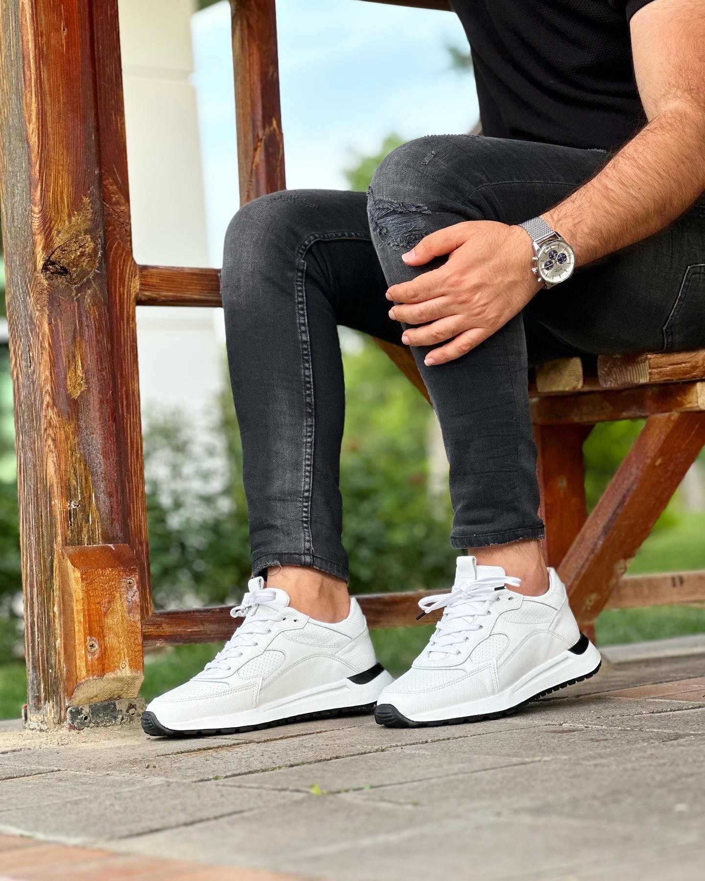 PHORUS HAKİKİ DERİ EVA TABAN GÜNLÜK SNEAKER ERKEK AYAKKABI - Beyaz