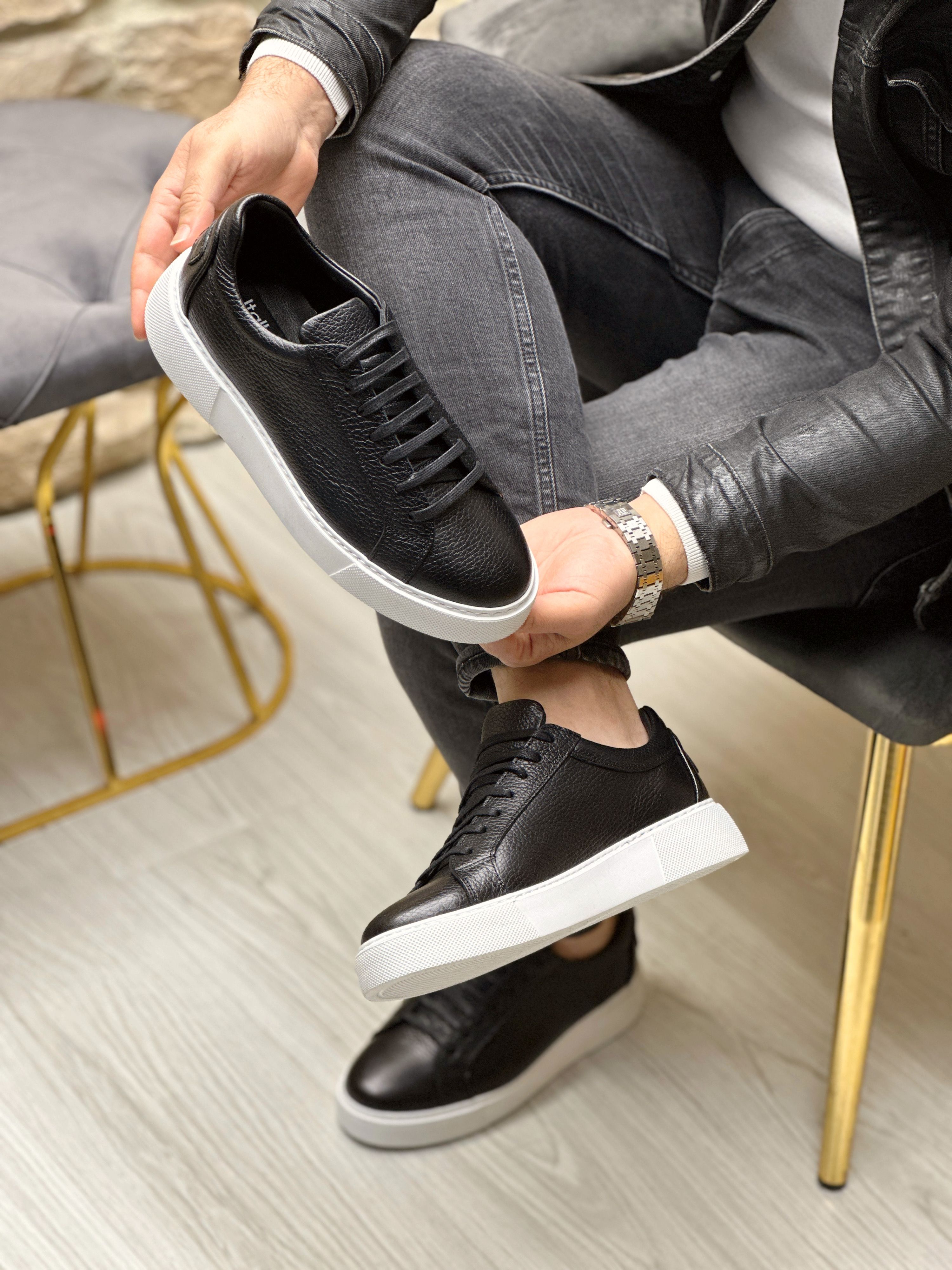 TAYRAN HAKİKİ DERİ EVA TABAN GÜNLÜK ERKEK SNEAKER AYAKKABI
