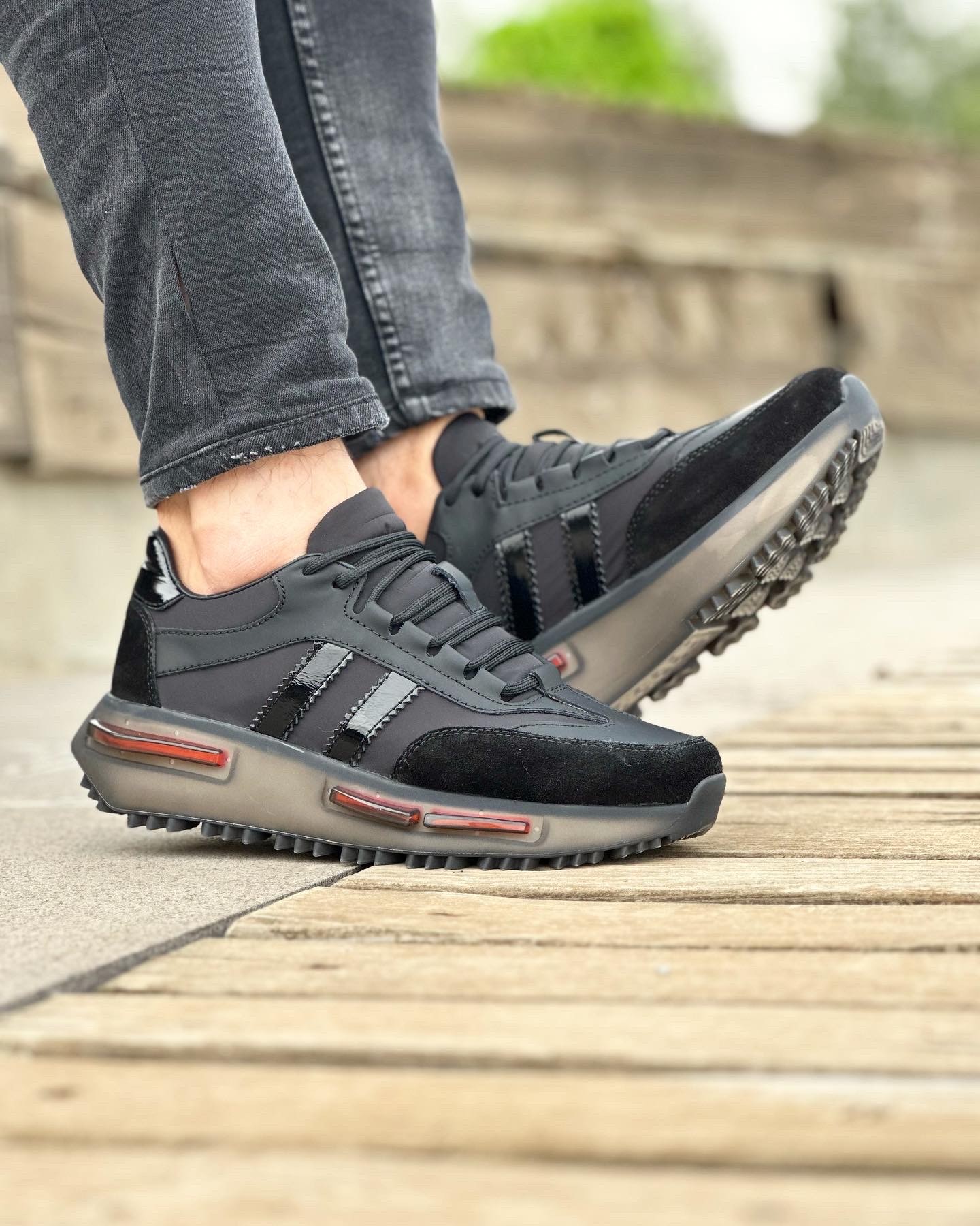 HAKİKİ DERİ AİR TABAN GÜNLÜK ERKEK SNEAKER AYAKKABI