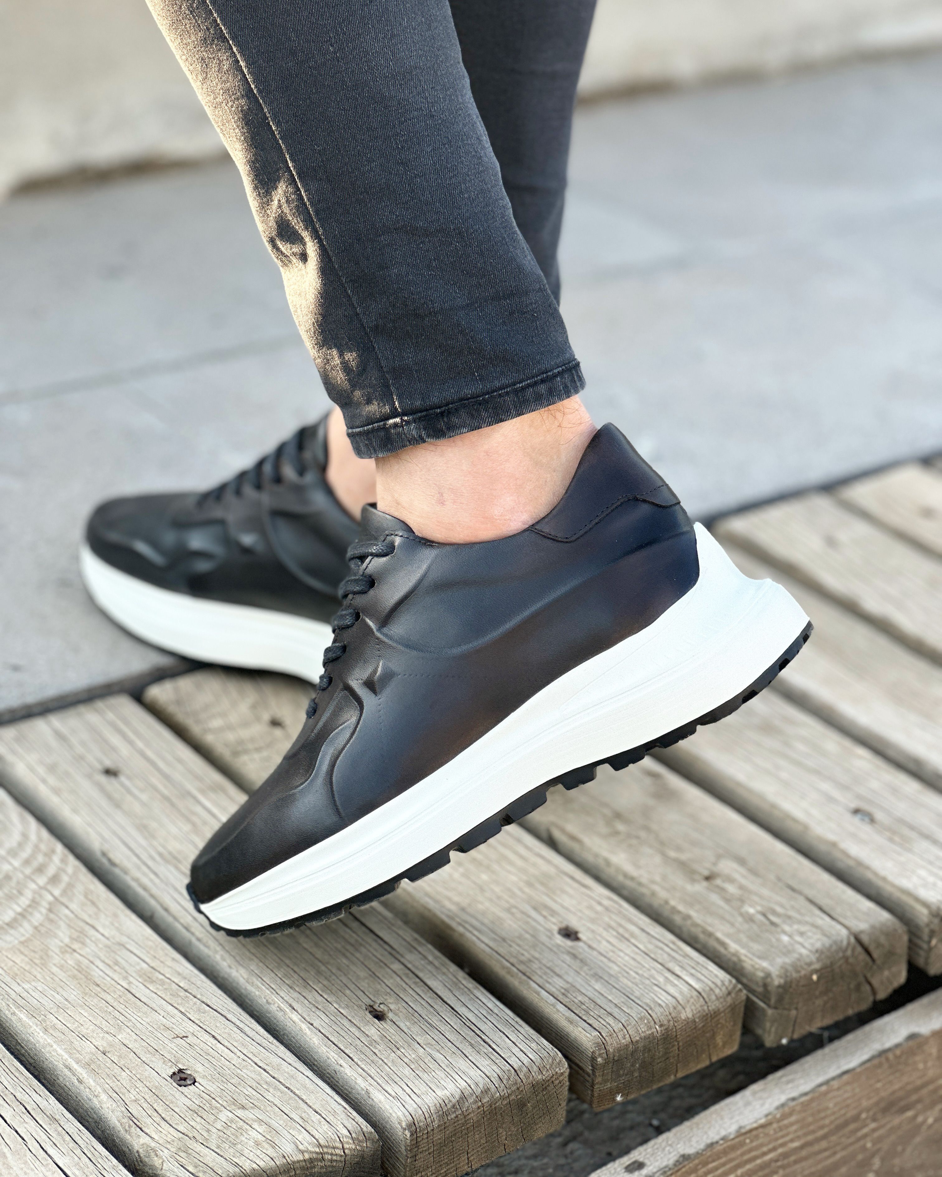 STERK HAKİKİ DERİ EVA TABAN GÜNLÜK ERKEK SNEAKER AYAKKABI