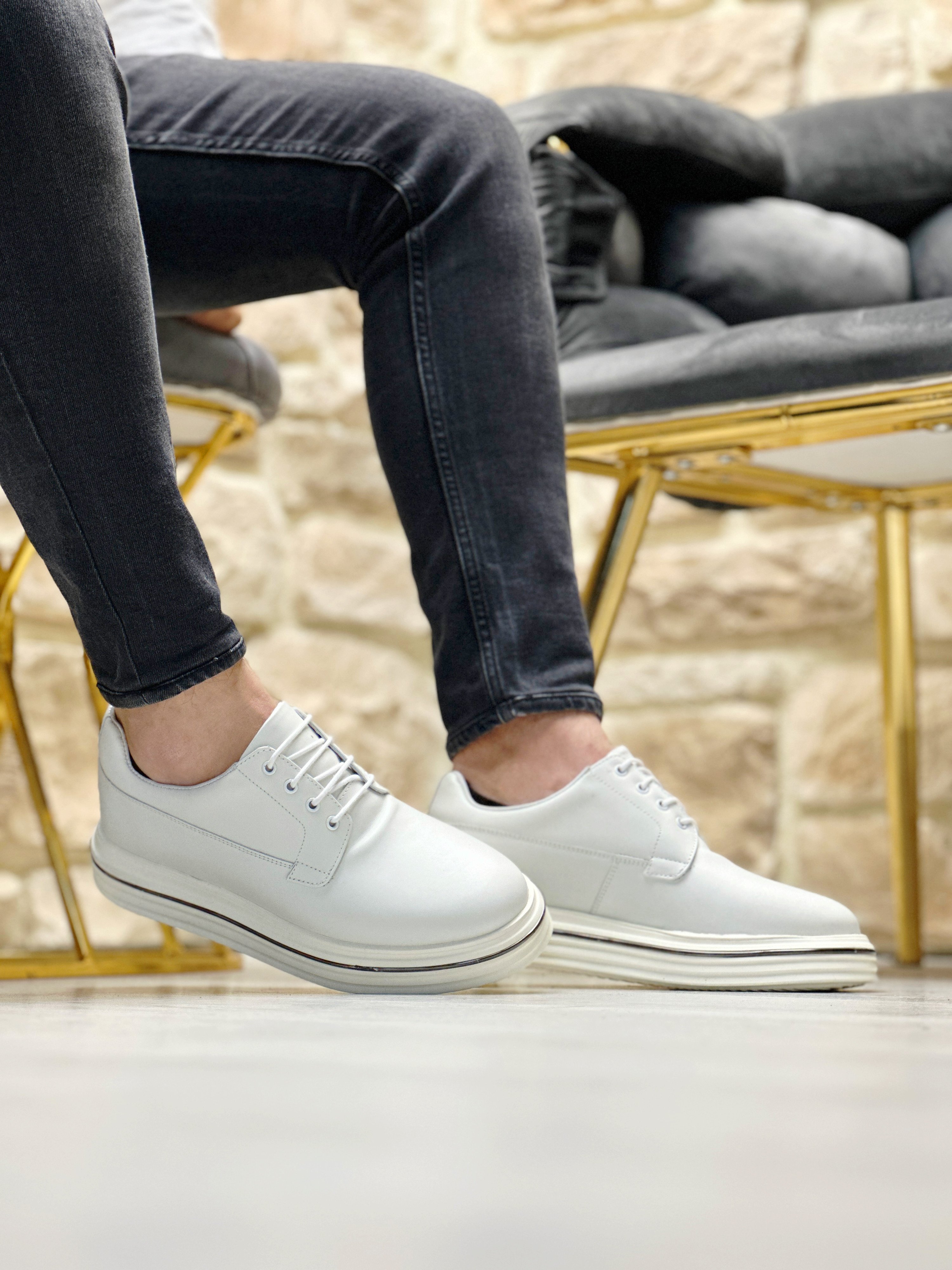 LUPA HAKİKİ DERİ EVA TABAN GÜNLÜK ERKEK SNEAKER AYAKKABI - Beyaz