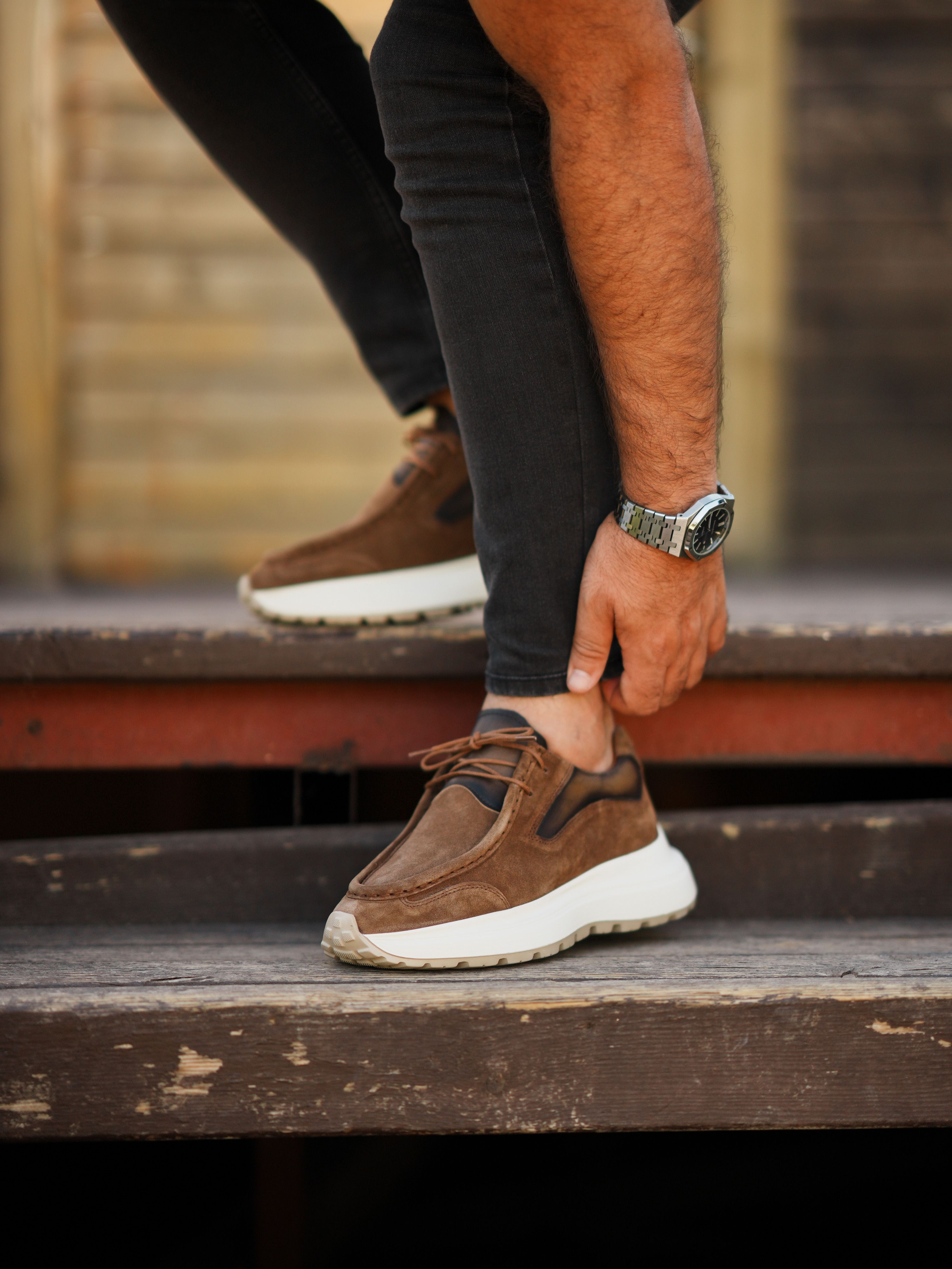 DUBLİN HAKİKİ DERİ EVA TABAN GÜNLÜK ERKEK SNEAKER AYAKKABI - Taba