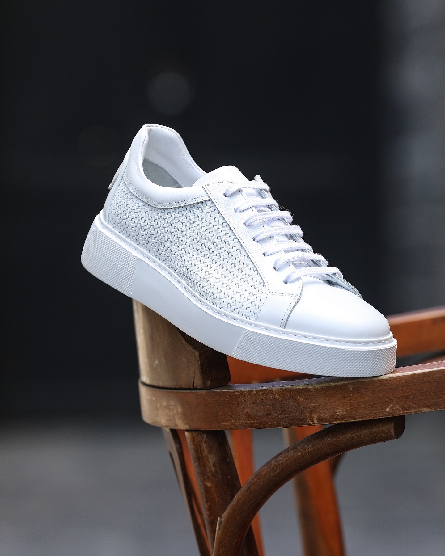 NEZAK HAKİKİ DERİ EVA TABAN ERKEK SNEAKER AYAKKABI - Beyaz