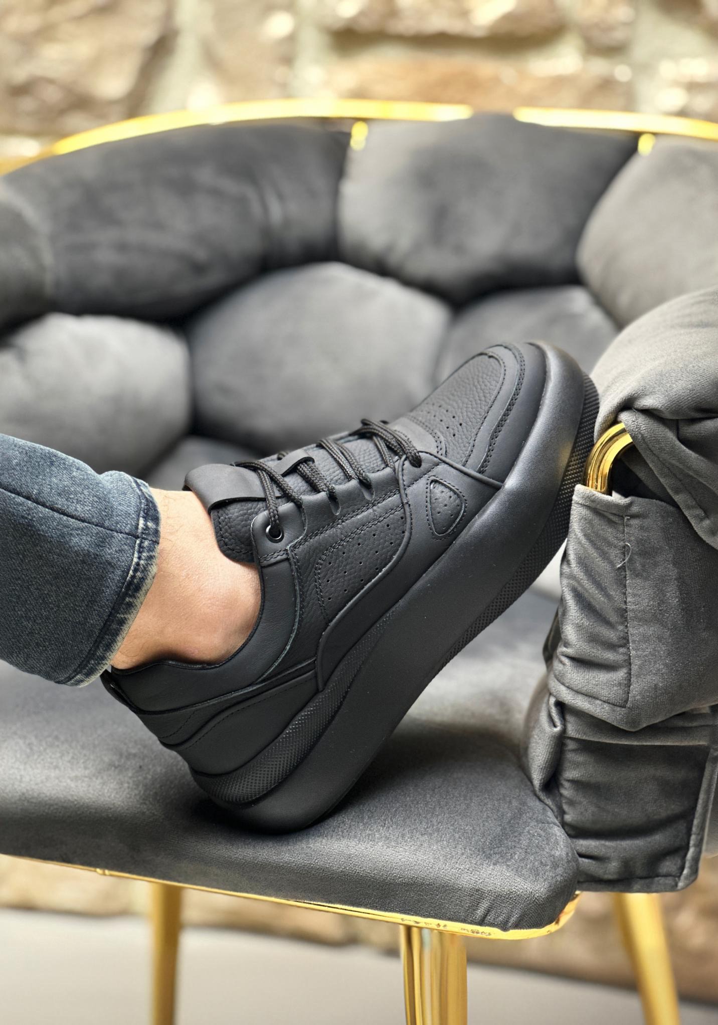 NORŞİN HAKİKİ DERİ AİR TABAN GÜNLÜK ERKEK SNEAKER AYAKKABI