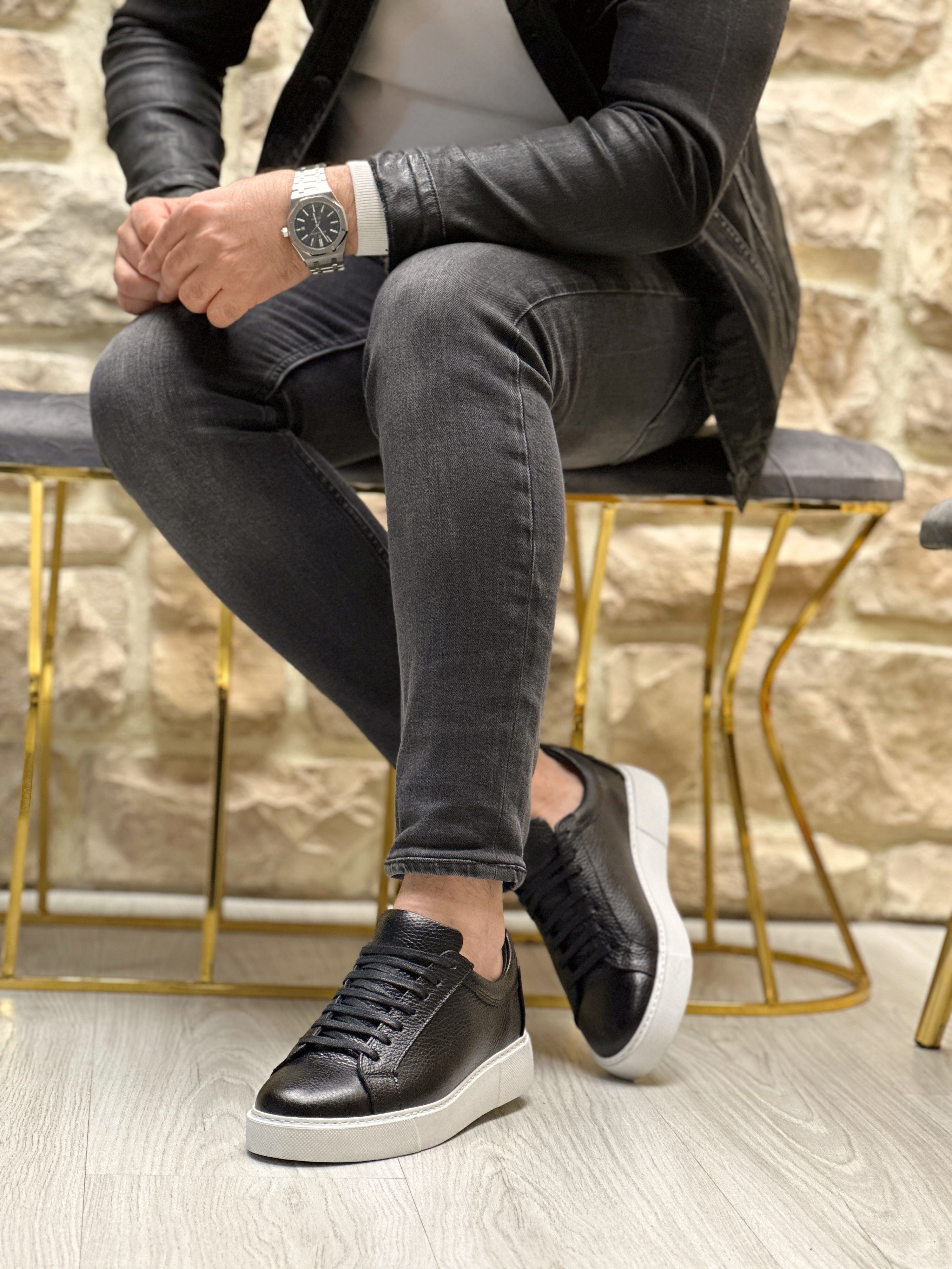 TAYRAN HAKİKİ DERİ EVA TABAN GÜNLÜK ERKEK SNEAKER AYAKKABI