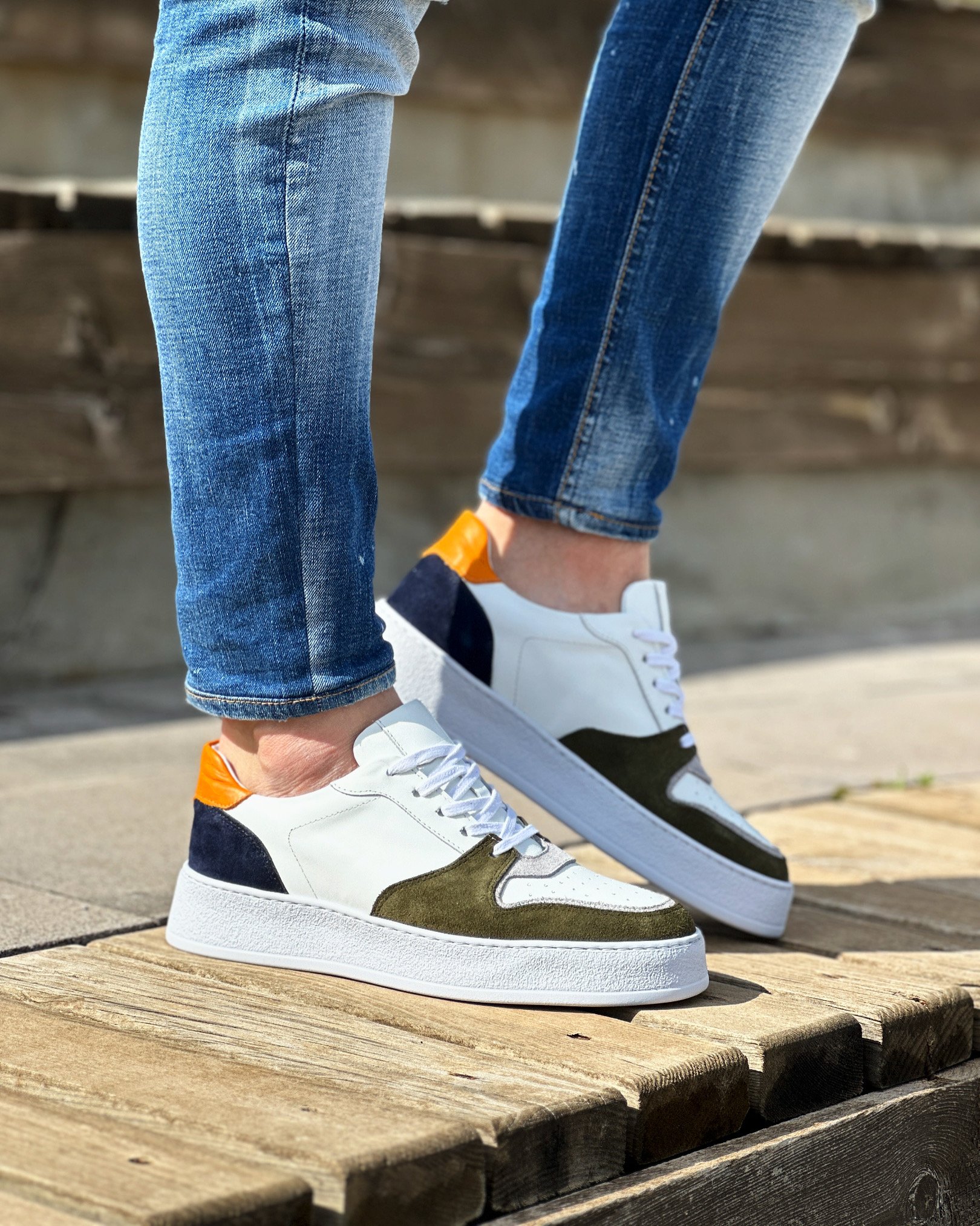ENZA HAKİKİ DERİ GARNİLİ EVA TABAN GÜNLÜK ERKEK SNEAKER AYAKKABI