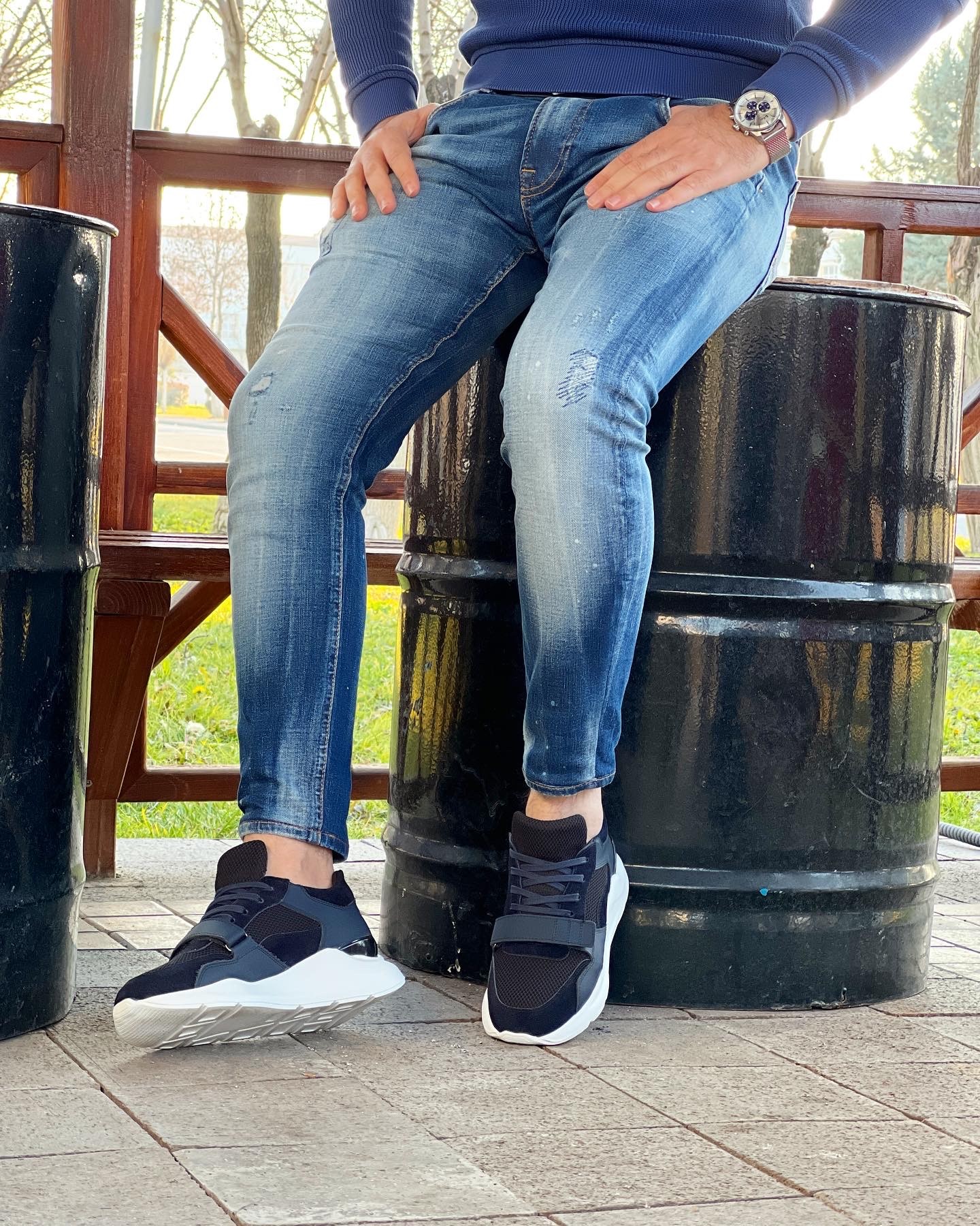ICON KETEN EVA TABAN GÜNLÜK ERKEK SNEAKER AYAKKABI - Lacivert