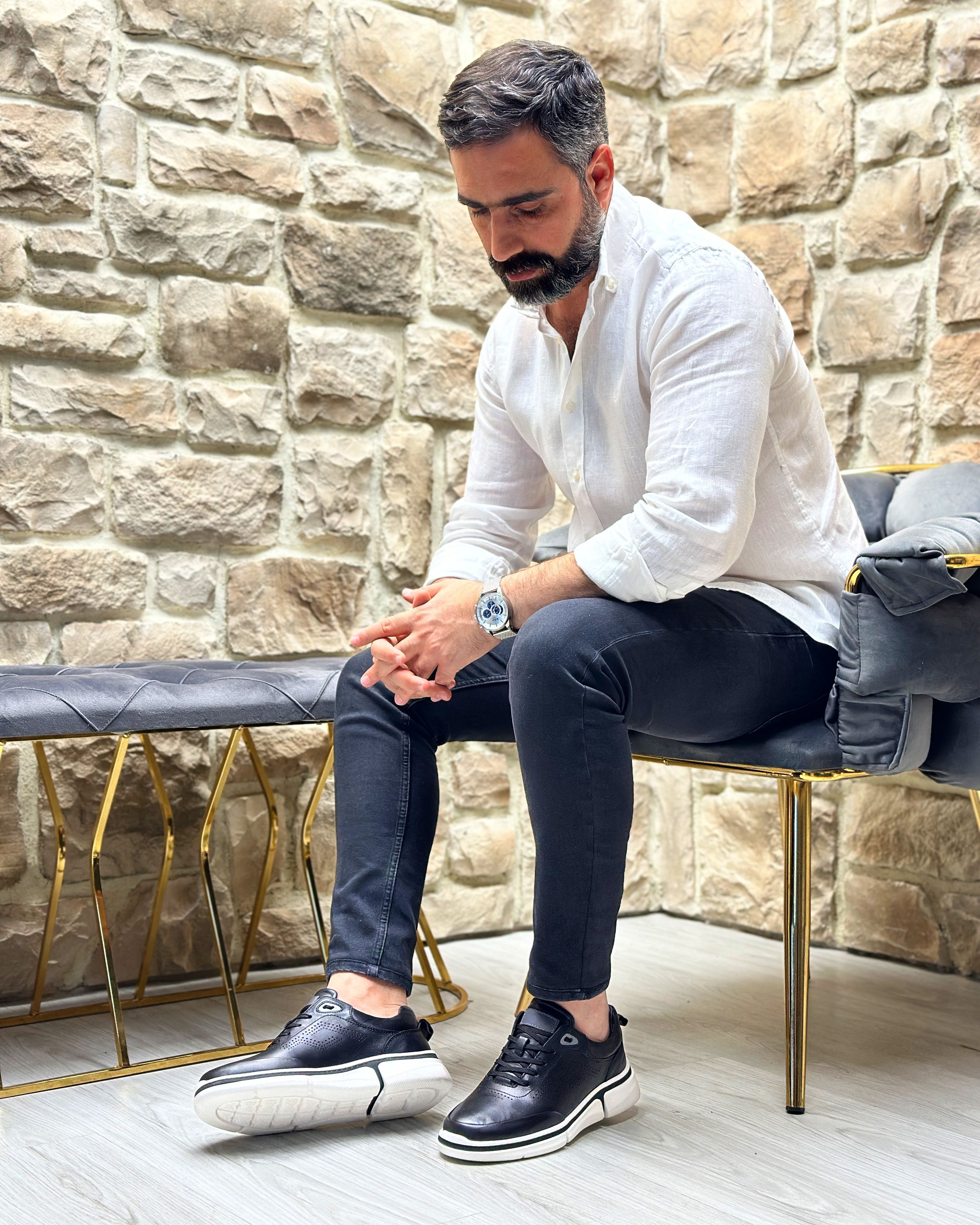 PERAC HAKİKİ DERİ EVA TABAN GÜNLÜK ERKEK SNEAKER AYAKKABI