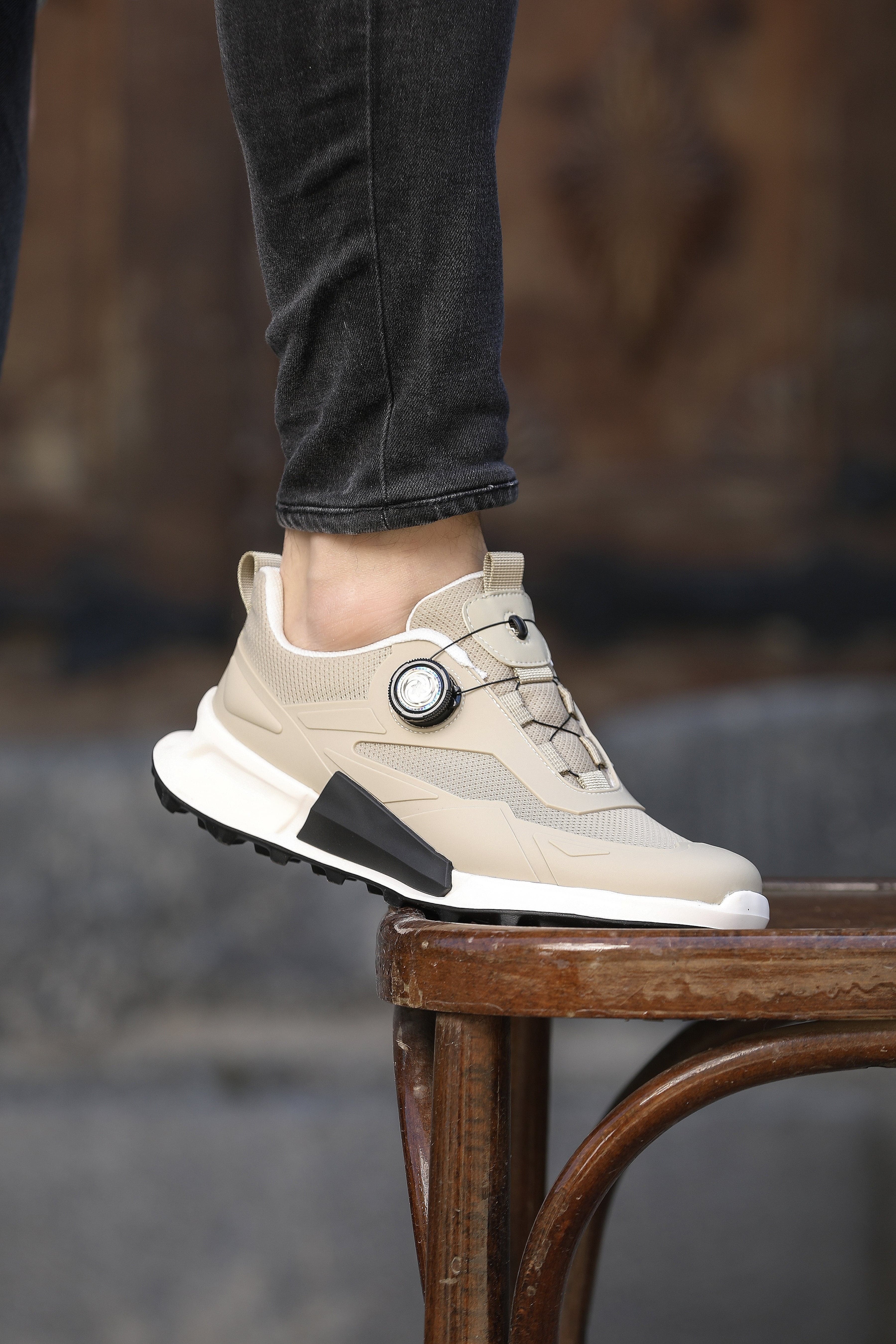 KONDAR HAKİKİ DERİ EVA TABAN ERKEK SNEAKER AYAKKABI - Bej
