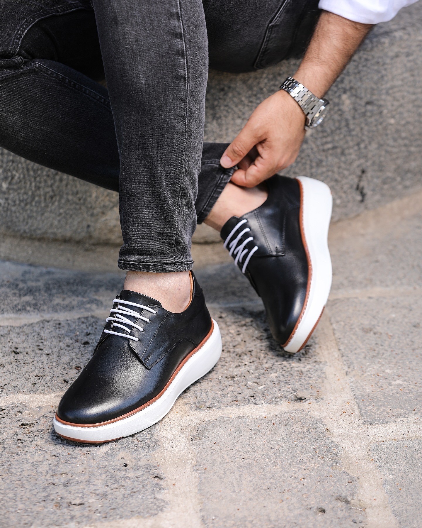 SCRAP HAKİKİ DERİ EVA TABAN GÜNLÜK ERKEK SNEAKER AYAKKABI