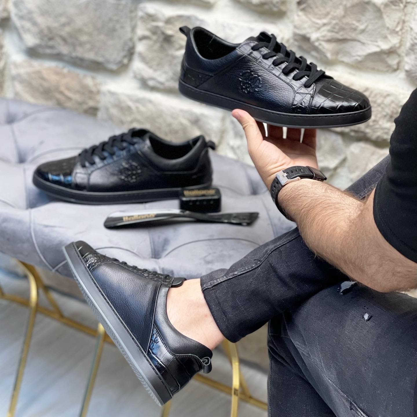 HAKİKİ DERİ GÜNLÜK ERKEK SNEAKER AYAKKABI