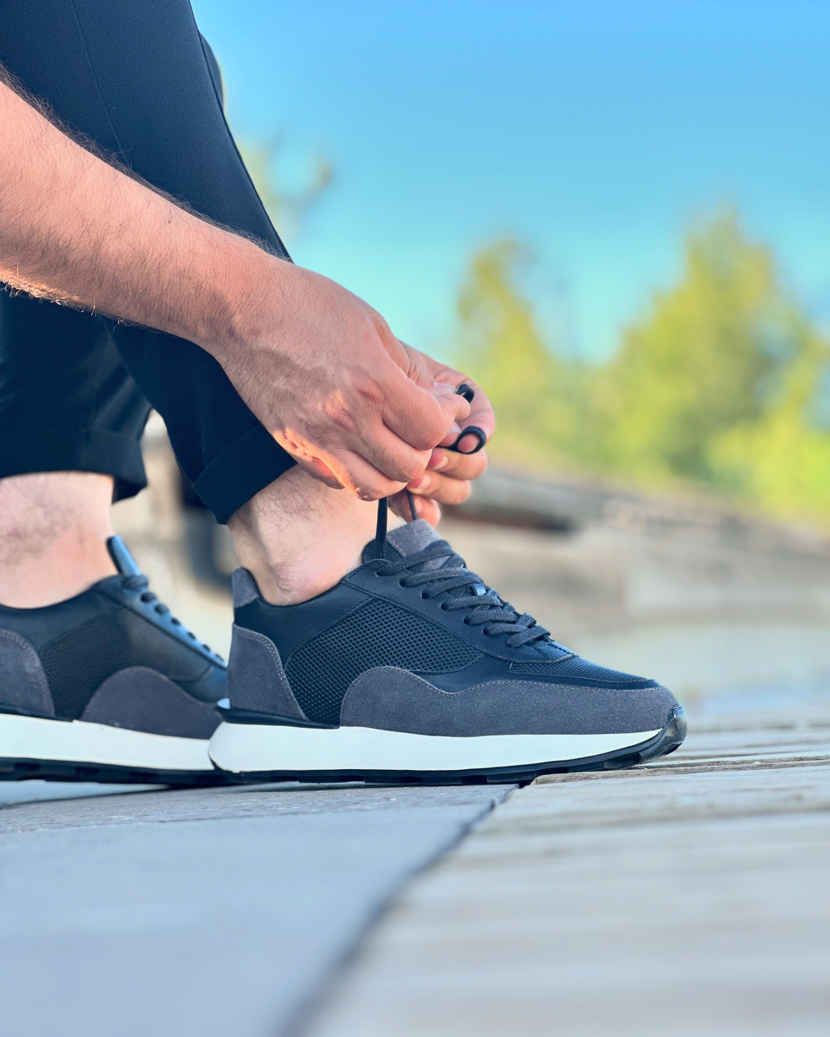 EMBİD HAKİKİ DERİ EVA TABAN GÜNLÜK ERKEK SNEAKER AYAKKABI
