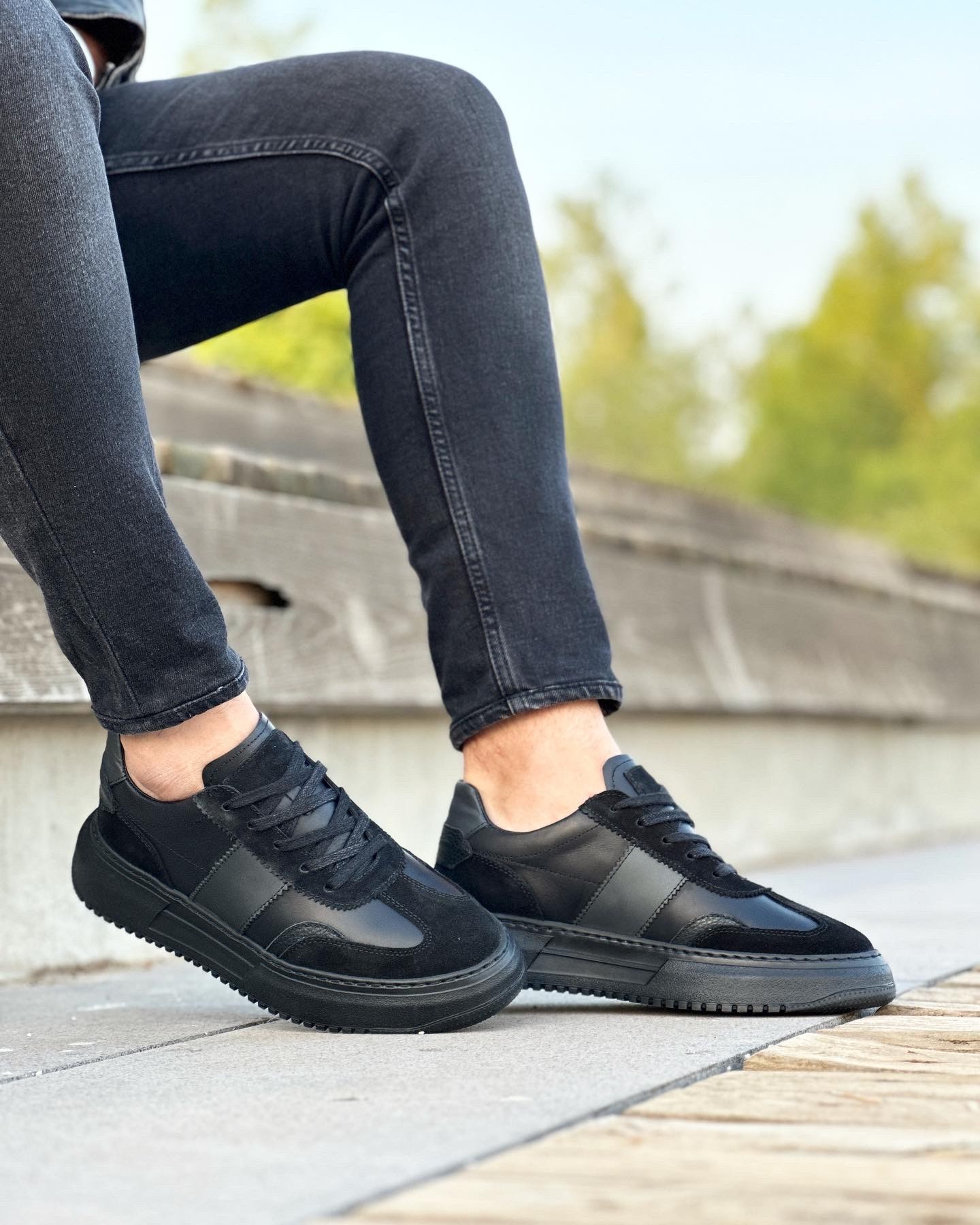 HAKİKİ DERİ EVA TABAN GÜNLÜK ERKEK SNEAKER AYAKKABI