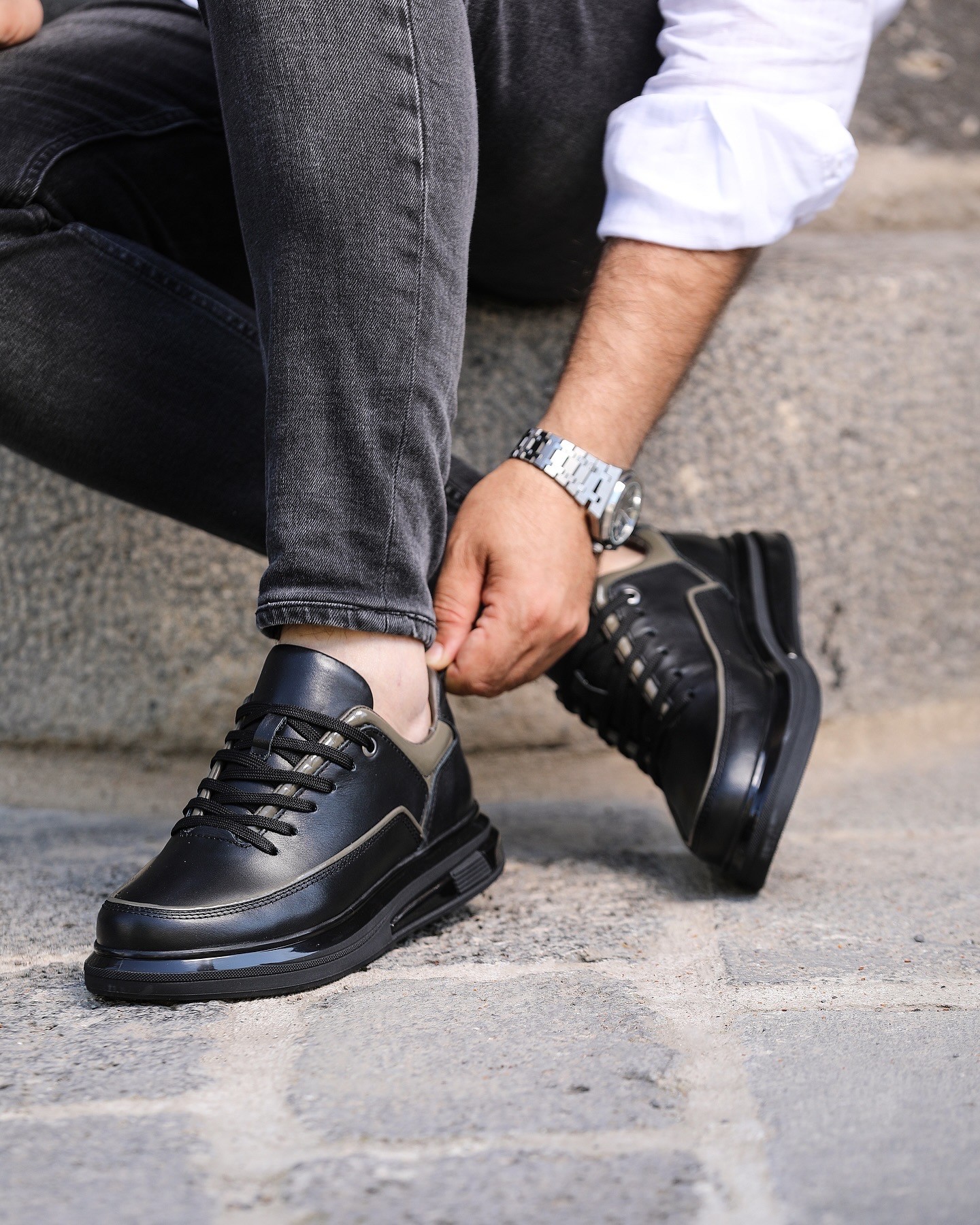 WAYGRE HAKİKİ DERİ AİR TABAN GÜNLÜK ERKEK SNEAKER AYAKKABI