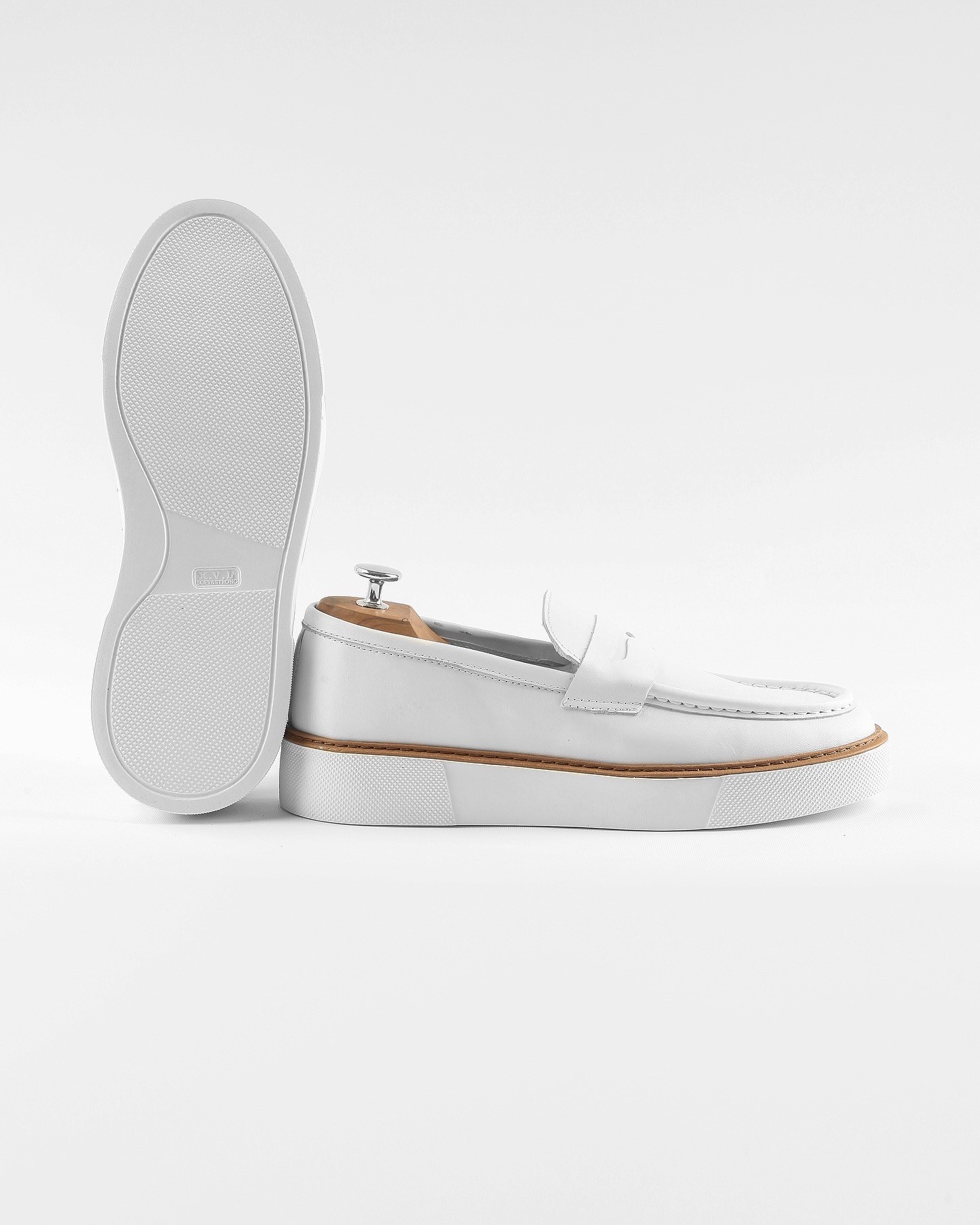 MERVAN HAKİKİ DERİ GÜNLÜK ERKEK SNEAKER AYAKKABI - Beyaz