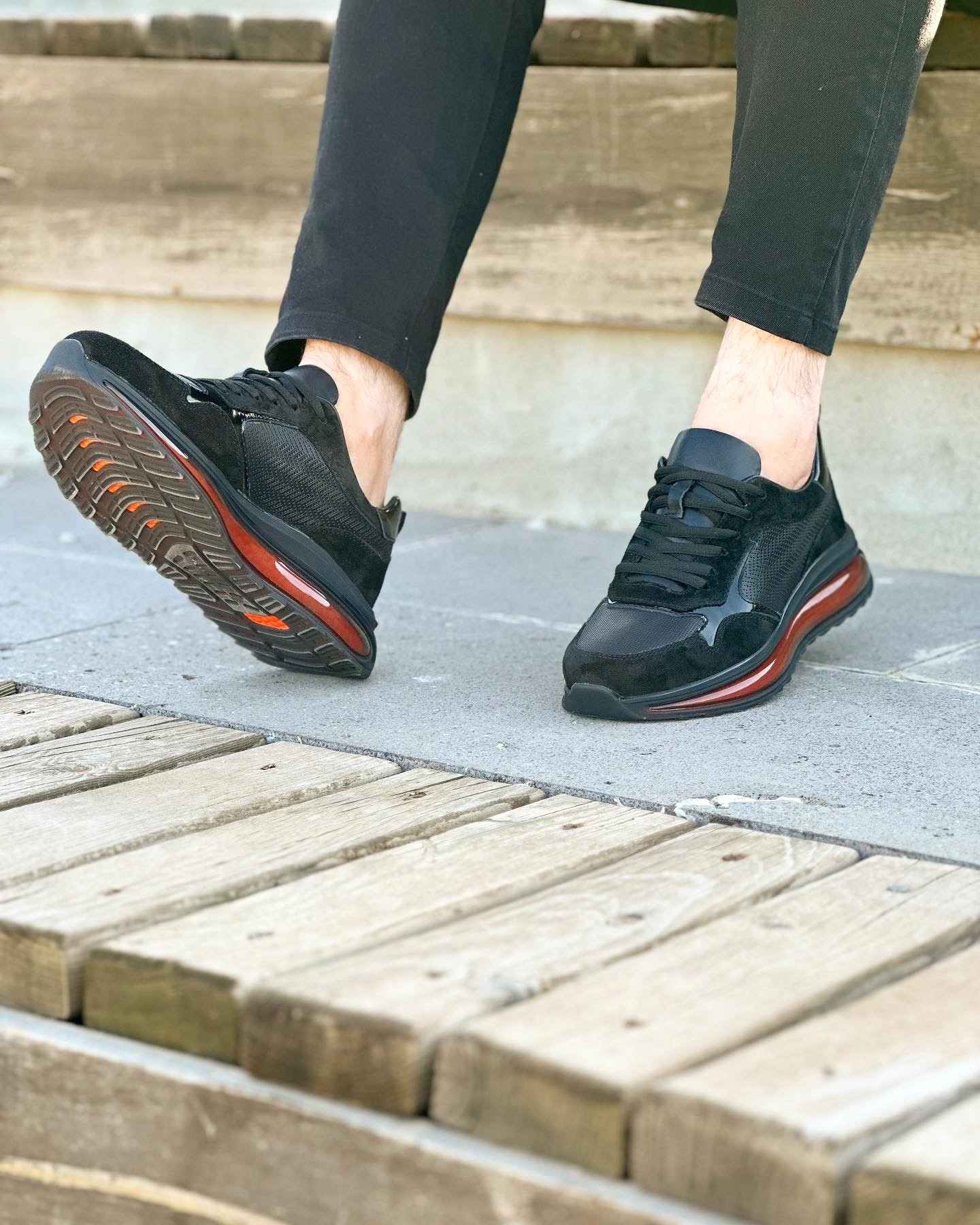 HAKİKİ DERİ AİR TABAN GÜNLÜK ERKEK SNEAKER AYAKKABI