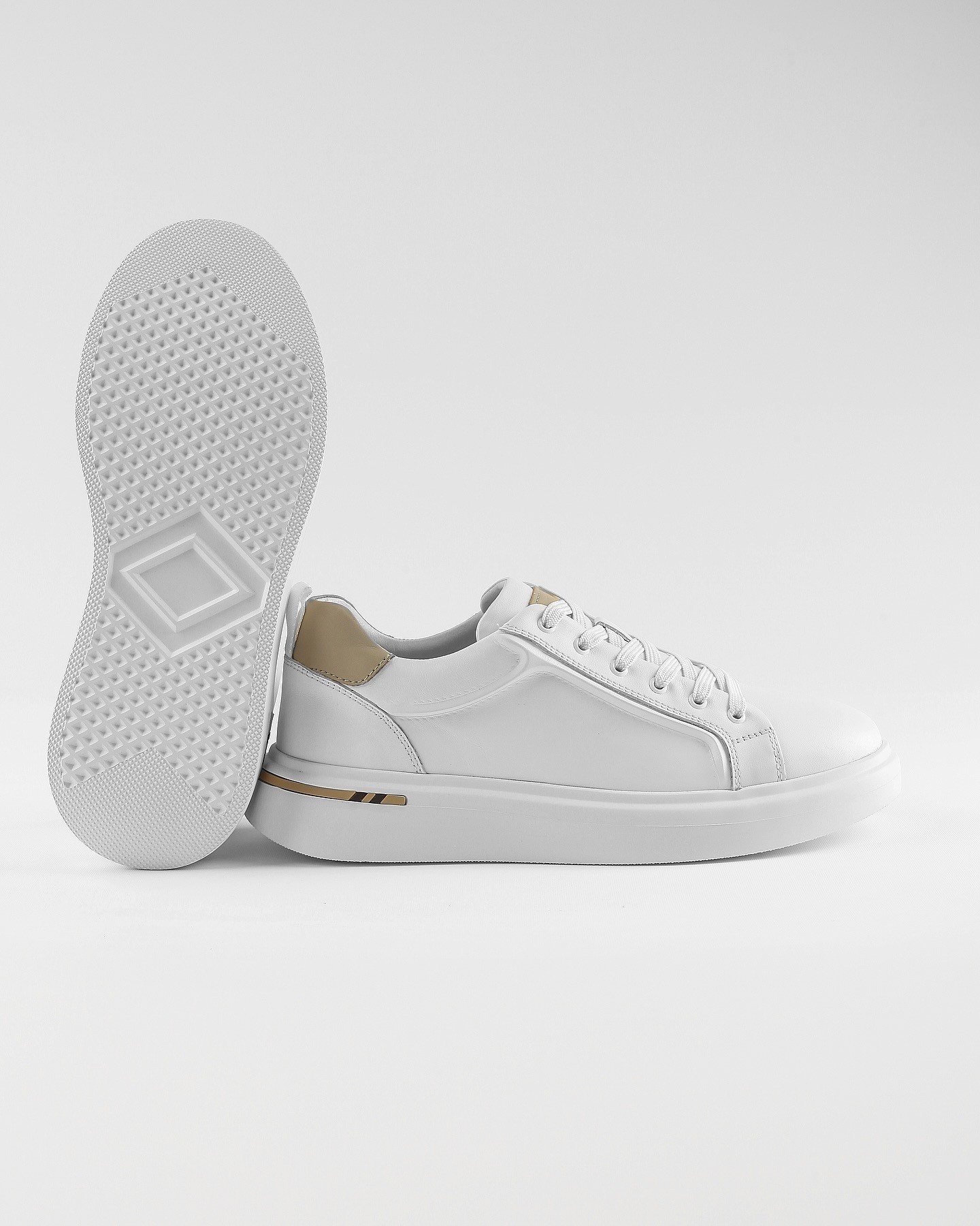 MEBRA HAKİKİ DERİ AİR TABAN GÜNLÜK ERKEK SNEAKER AYAKKABI - Beyaz