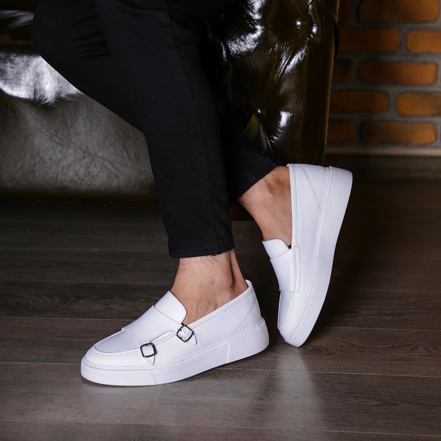 VELT HAKİKİ DERİ EVA TABAN GÜNLÜK ERKEK CASUAL AYAKKABI - Beyaz