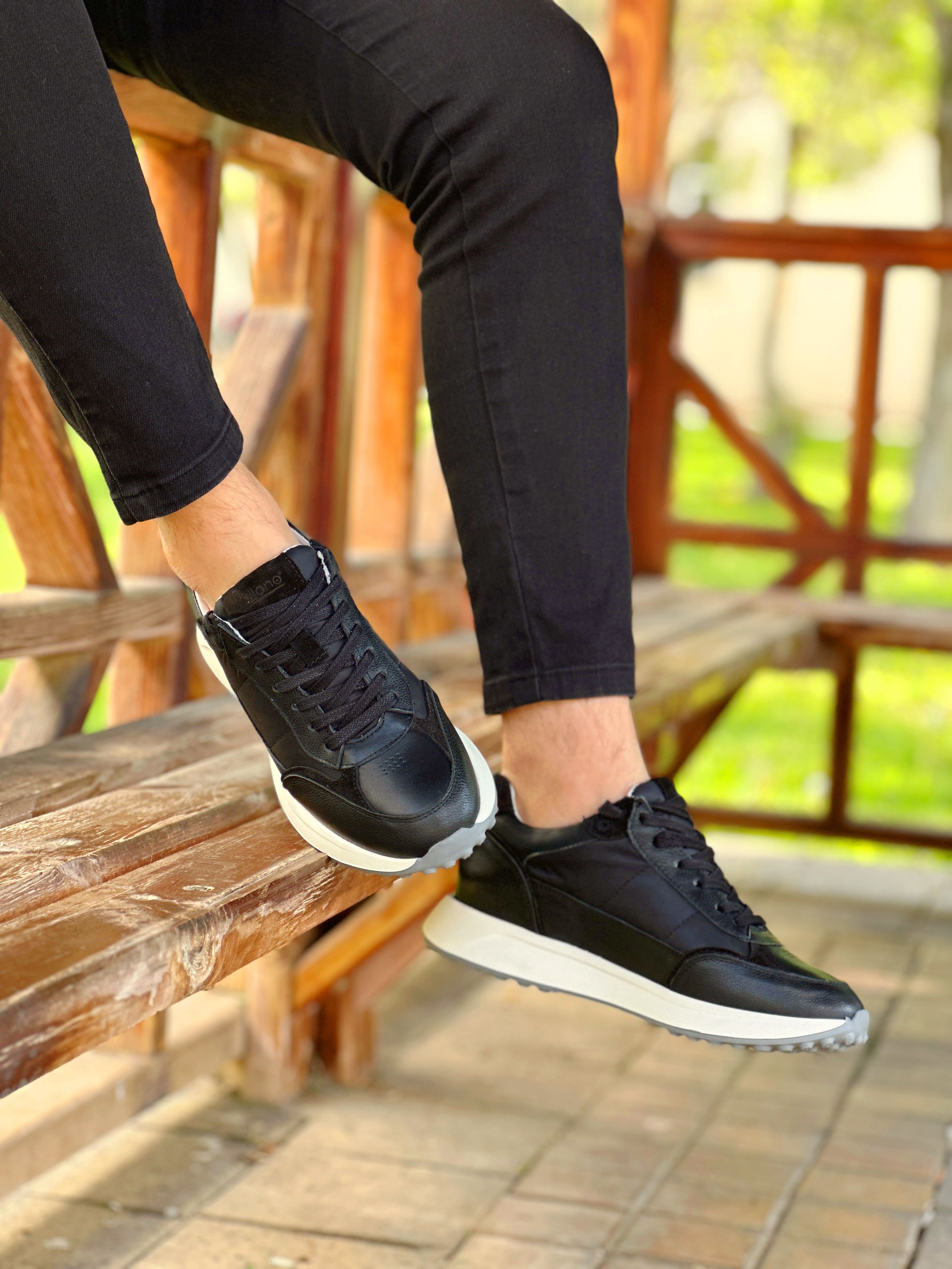 CEFAN HAKİKİ DERİ GARNİLİ GÜNLÜK ERKEK SNEAKER AYAKKABI