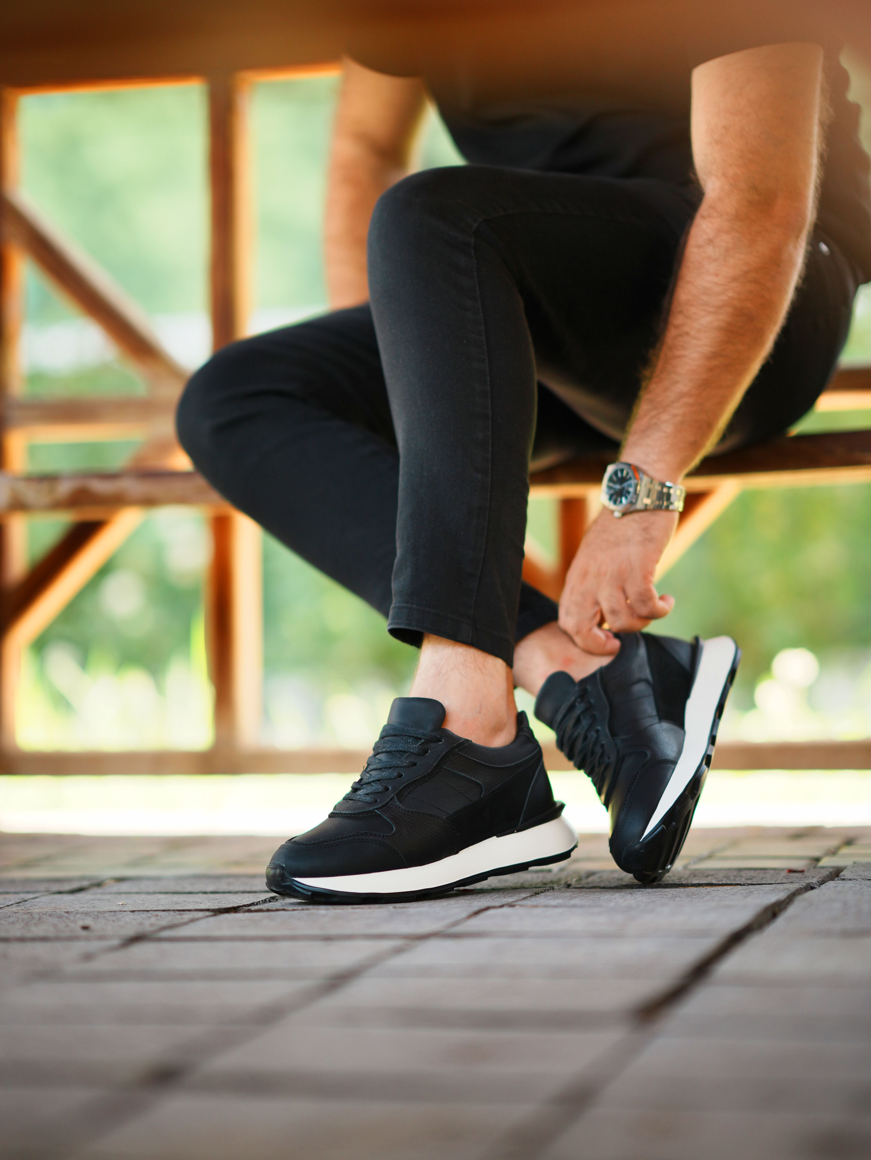 GİVİZ HAKİKİ DERİ EVA TABAN GÜNLÜK ERKEK SNEAKER AYAKKABI