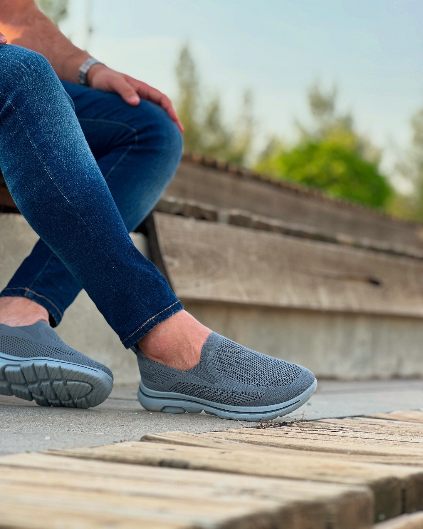 KETEN EVA TABAN GÜNLÜK ERKEK SNEAKER AYAKKABI - Gri