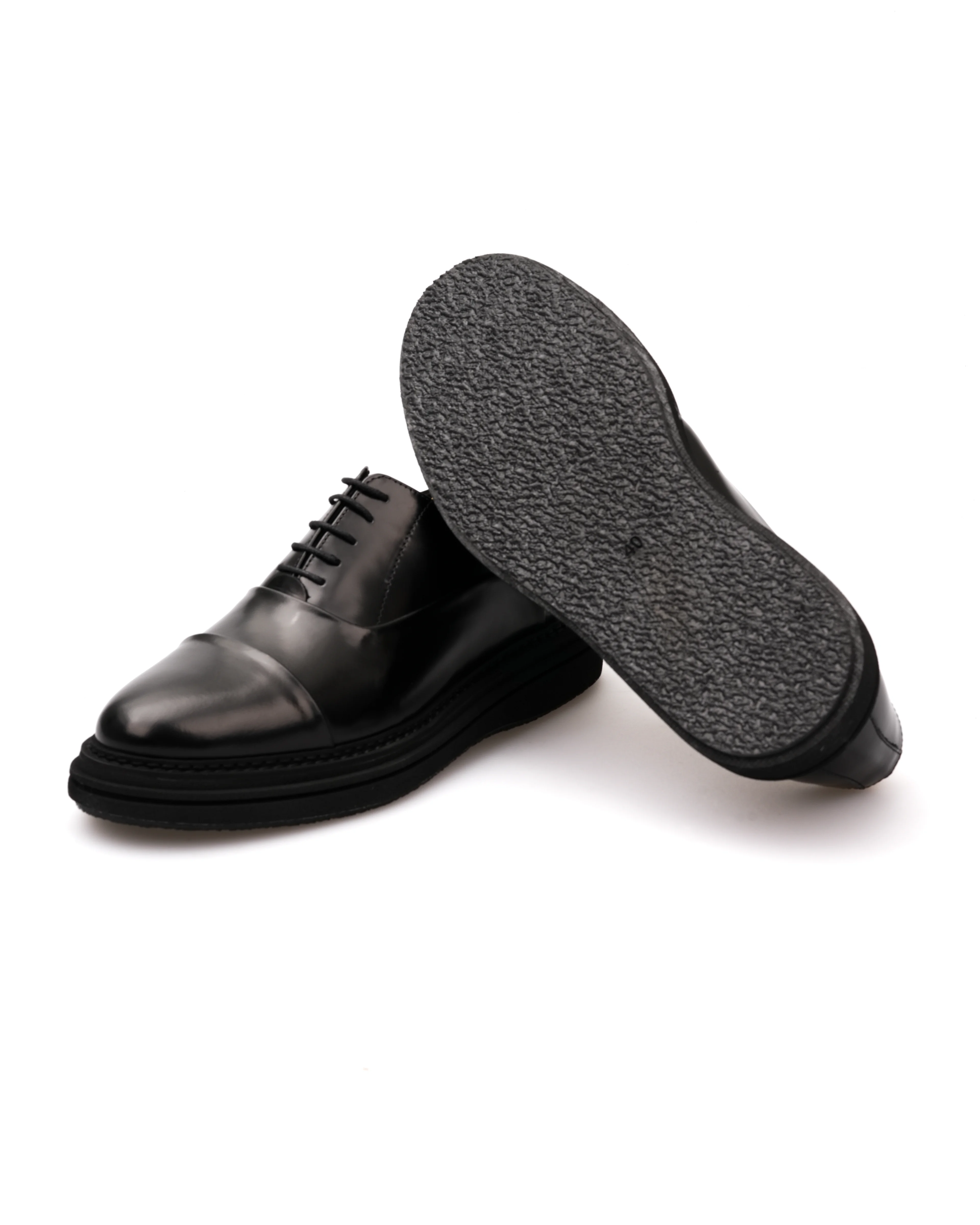 SERİNA HAKİKİ DERİ EVA TABAN GÜNLÜK ERKEK KLASİK AYAKKABI - Siyah açma