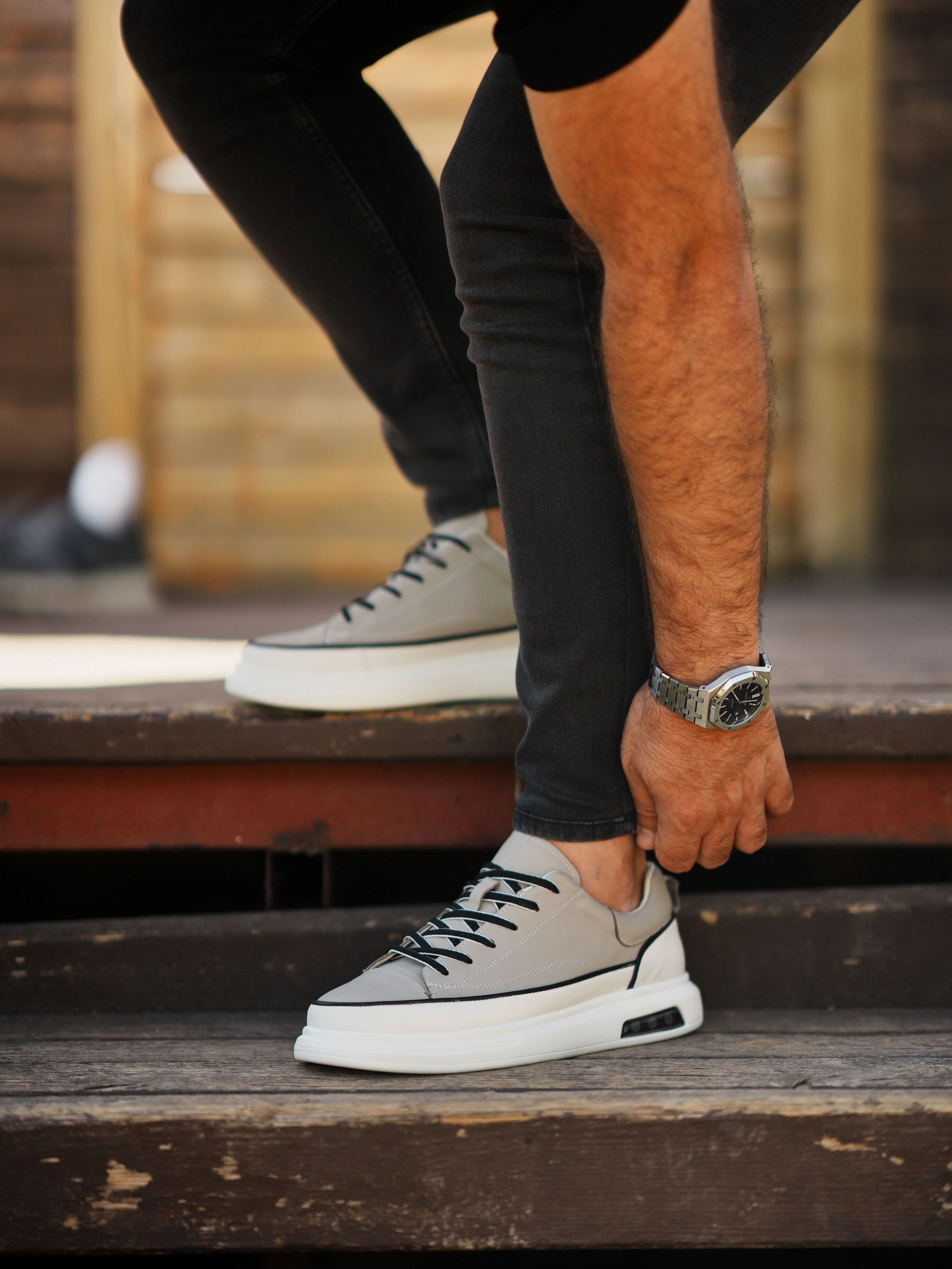 CEHA HAKİKİ DERİ AİR TABAN GÜNLÜK ERKEK SNEAKER AYAKKABI - Bej