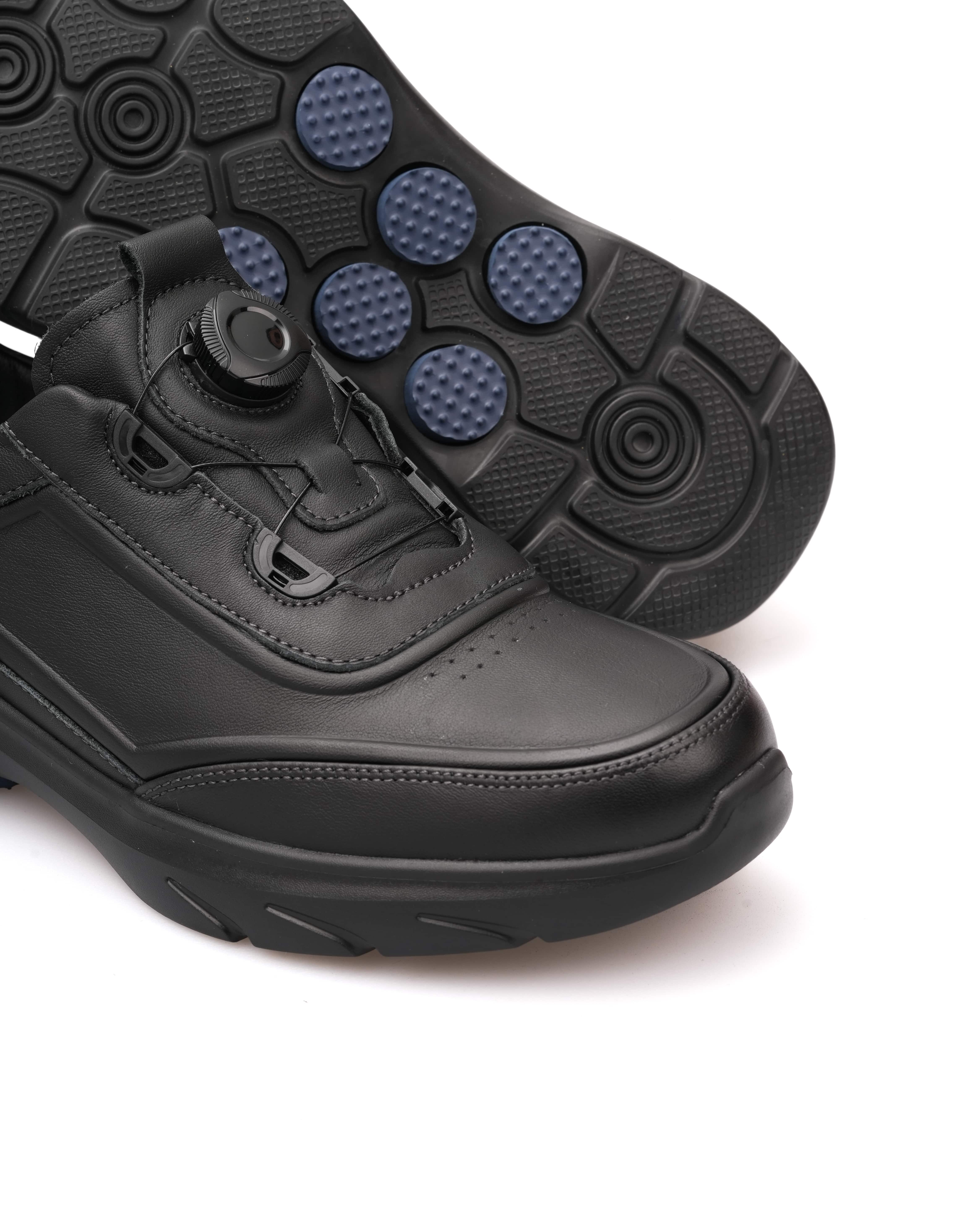 ARTEMU HAKİKİ DERİ GÜNLÜK ERKEK SNEAKER AYAKKABI - Siyah