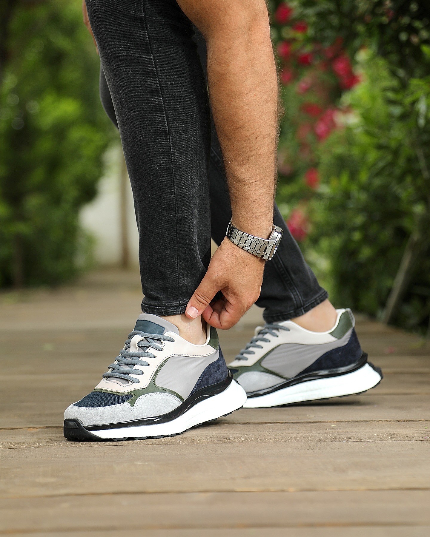 NEON HAKİKİ DERİ AİR TABAN GÜNLÜK ERKEK SNEAKER AYAKKABI
