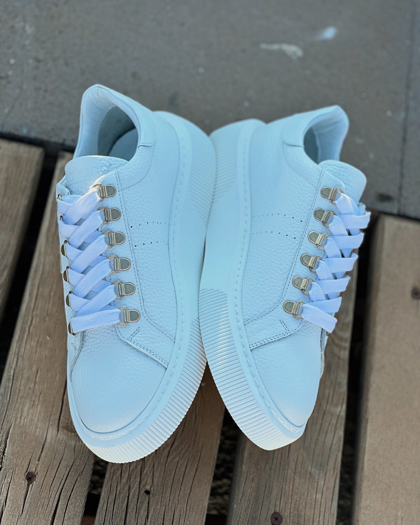 HAKİKİ DERİ EVA TABAN GÜNLÜK ERKEK SNEAKER AYAKKABI - Beyaz