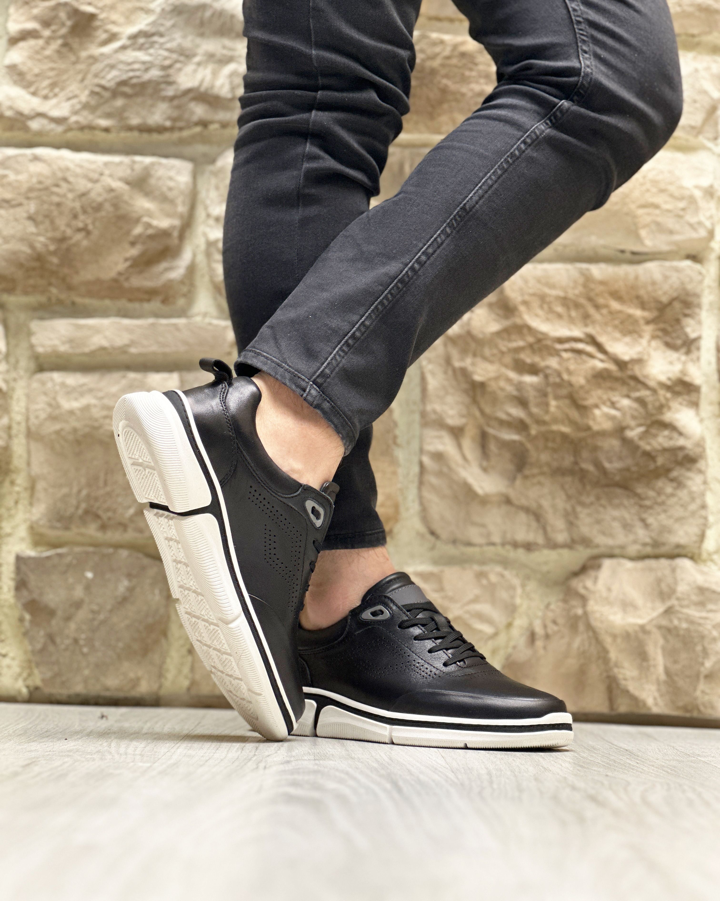 PERAC HAKİKİ DERİ EVA TABAN GÜNLÜK ERKEK SNEAKER AYAKKABI