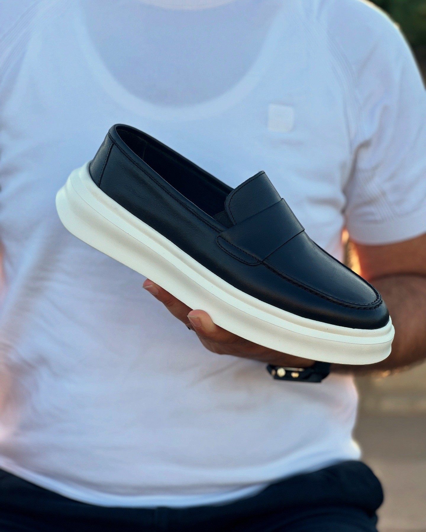 ADOK MODEL HAKİKİ DERİ AİR TABAN GÜNLÜK ERKEK CASUAL AYAKABI - Siyah