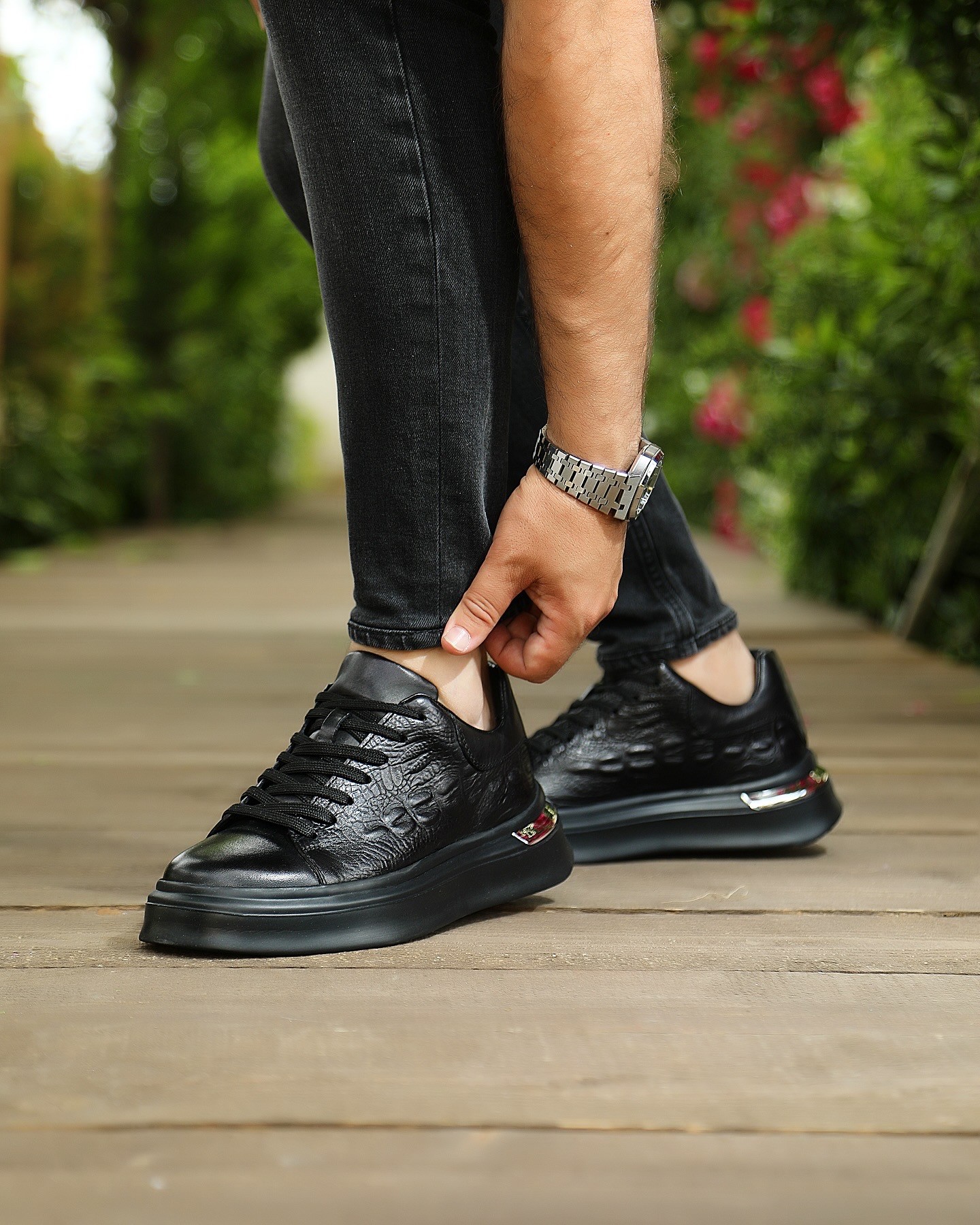 NAMLE HAKİKİ DERİ EVA TABAN GÜNLÜK ERKEK SNEAKER AYAKKABI