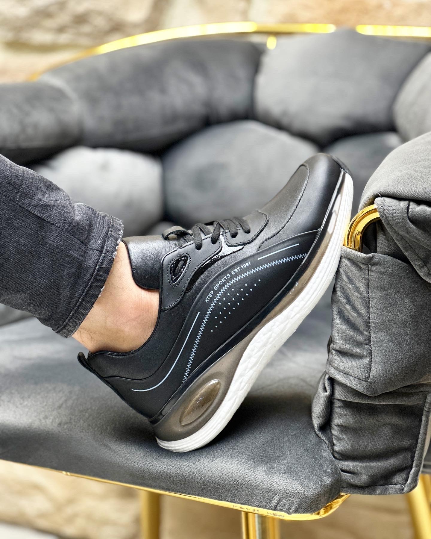 NOOW HAKİKİ DERİ AİR TABAN GÜNLÜK ERKEK SNEAKER AYAKKABI
